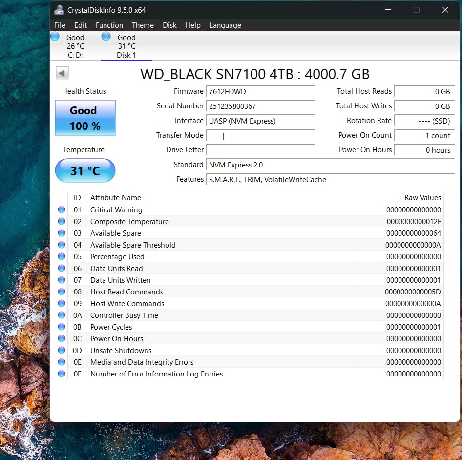 WD_BLACK 2TB SN7100 NVMe Internal Gaming SSD Solid State Drive - Gen4 PCIe, M.2 2280, Up to 7,250 MB/s - WDS200T4X0E [New Version] - Customer Photo 2