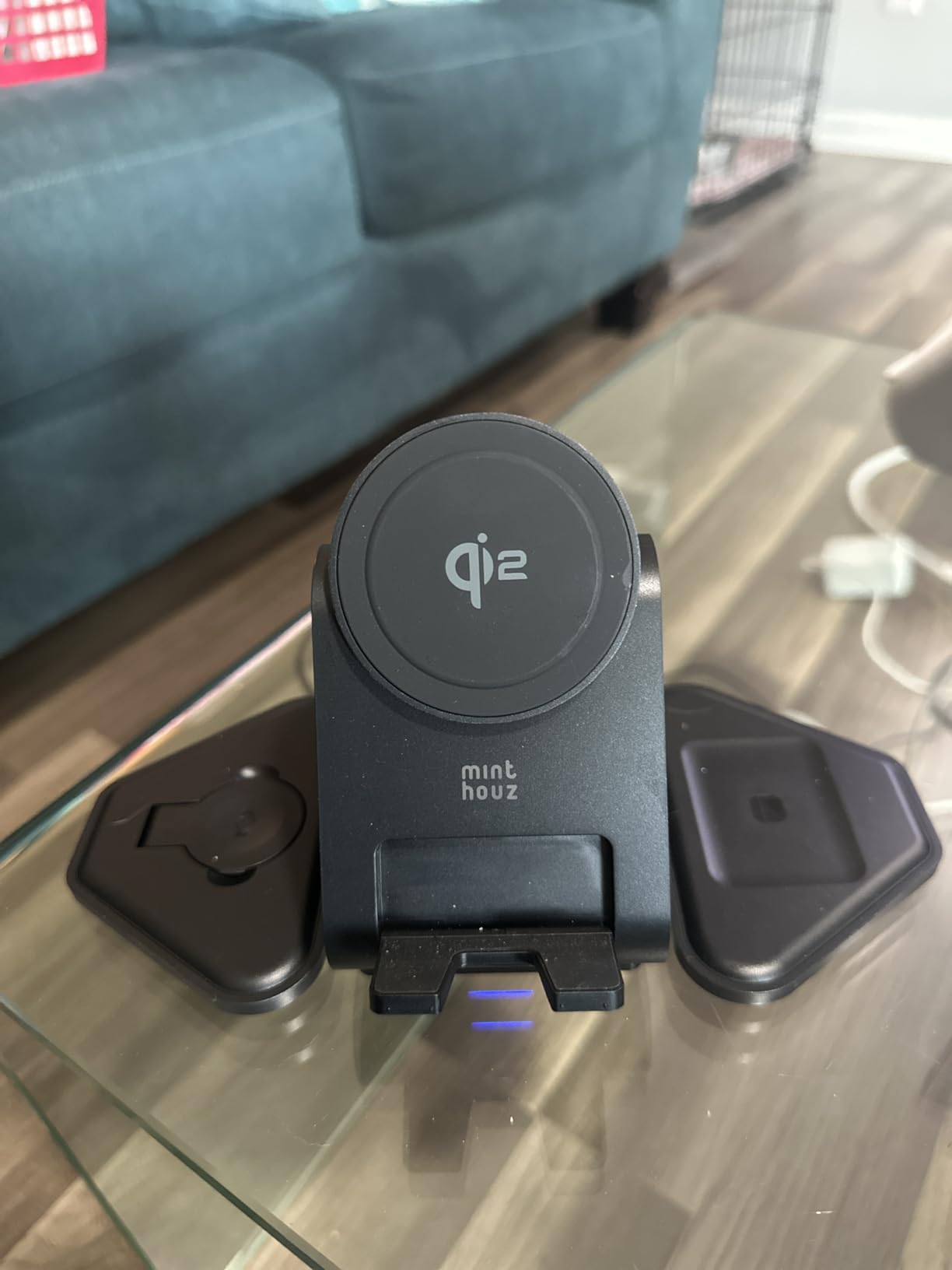 3 in 1 Charging Station, Mag Safe Wireless Charger Stand, Qi2 Certified, 15W Multiple Device Magnetic Charging Station for iPhone 16,15,14,13,12 Series, Apple Watch, AirPods (USB-C Charger Included) - Customer Photo 1