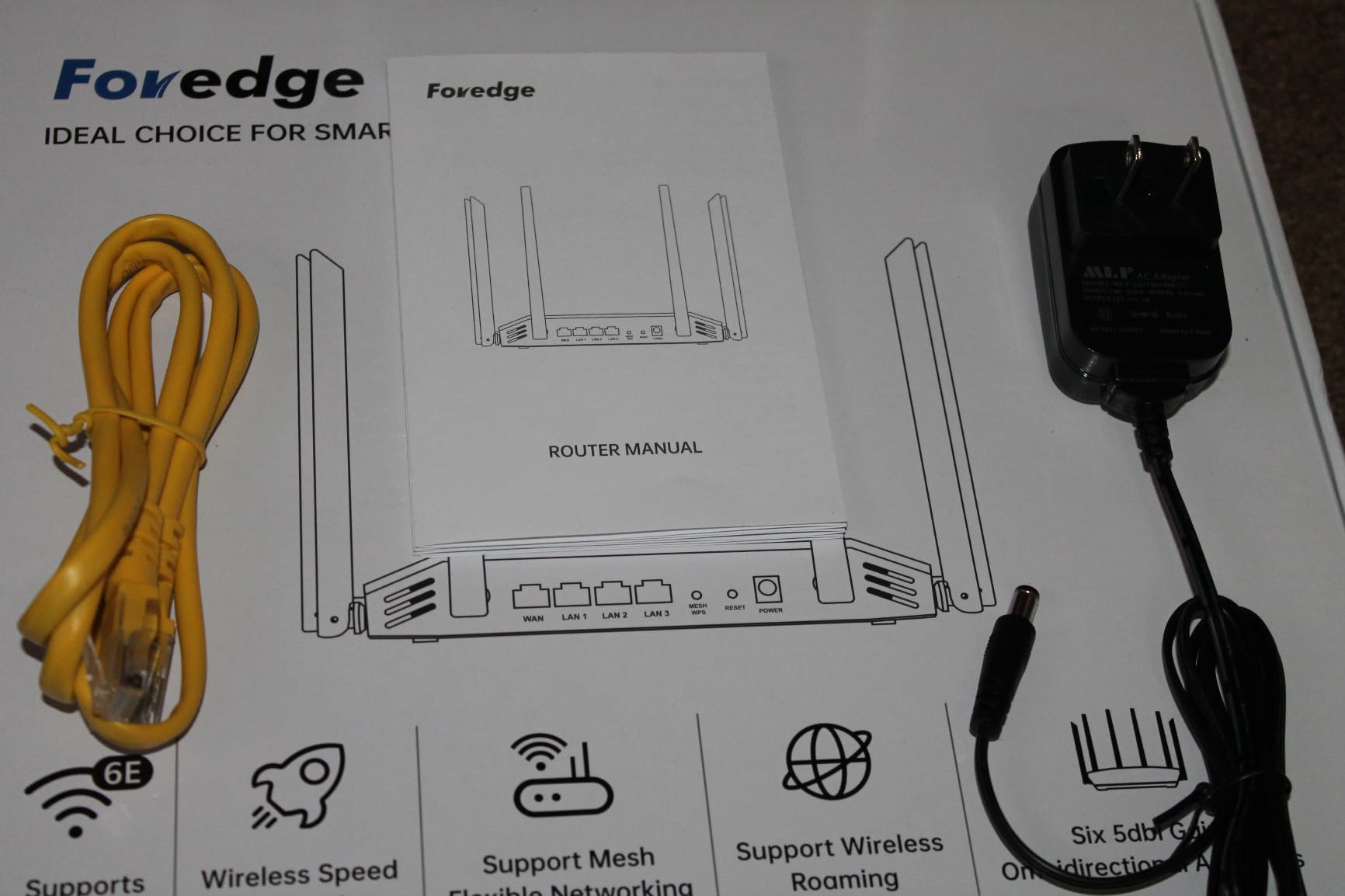 Foredge AX3000 WiFi 6 Router – Dual Band Wireless Internet Router, Gigabit Home Router, High Speed Easy Mesh Wireless Router MUMIMO | QoS | DDNS | IGMP | IPV6 | WPA3 | Guest WiFi for Large Home,Gaming - Customer Photo 2