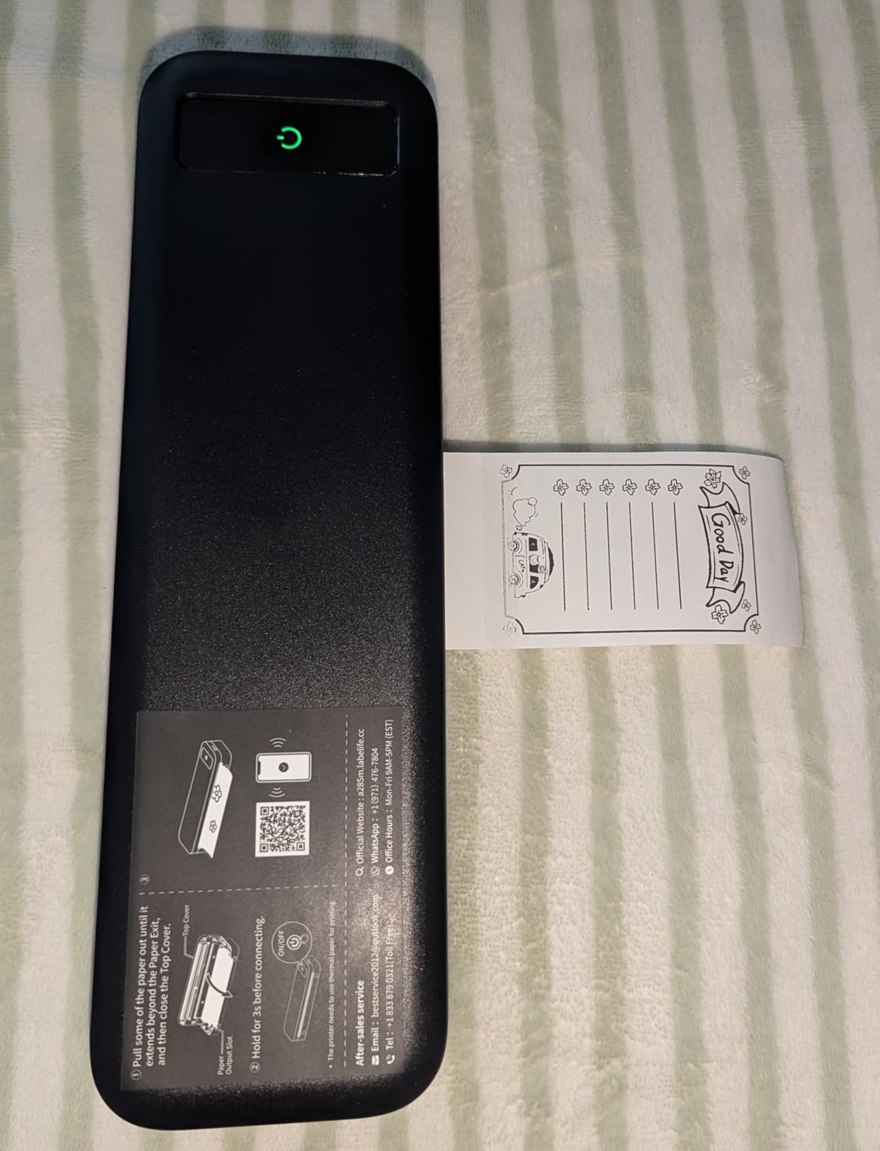 Portable Printers Wireless for Travel, Inkless Thermal Printer, A285M Small Bluetooth Mobile Printer Support 8.5