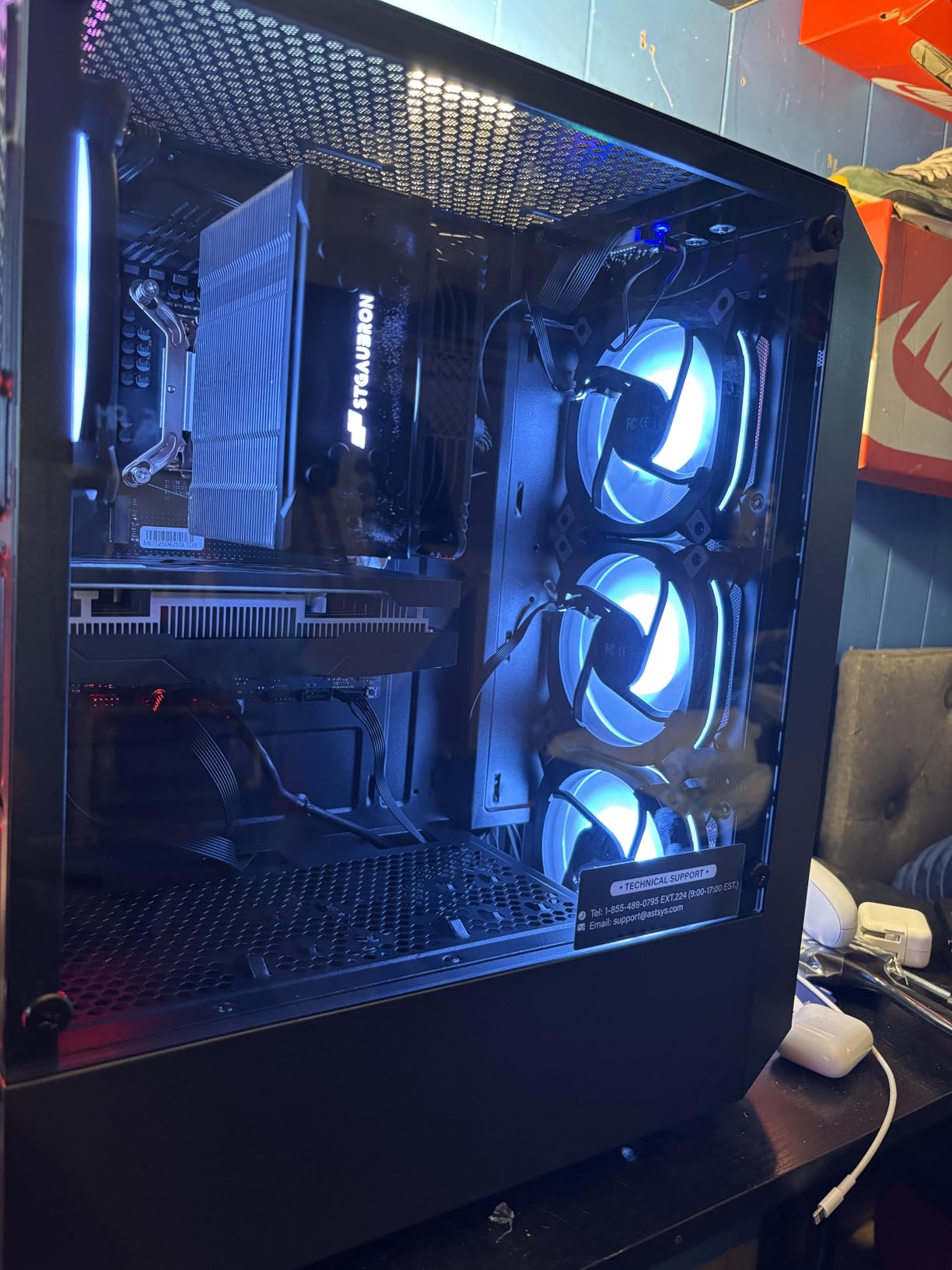 STGAubron Gaming PC Computer Desktop, GeForce RTX 3060 12G, Intel Core i7 up to 3.9G, 32GB RAM, 1TB SSD, WiFi, BT 5.0, RGB Fan x6, Windows 11 Home - Customer Photo 2