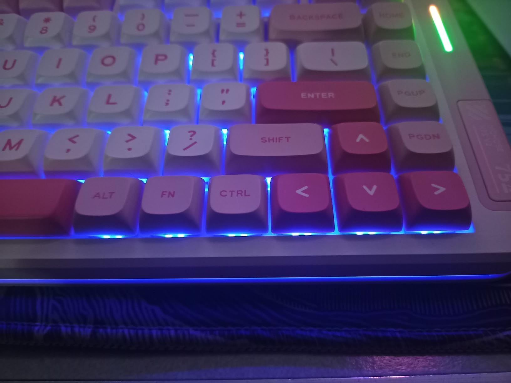 MCHOSE X75 V2 Wireless Mechanical Keyboard Volume Knob, Tri-Mode BT5.0/2.4GHz/USB-C Hot Swappable Custom Keyboards, Linear Switch Creamy Keyboards, RGB Gaming Keyboard for PC/Tablet/PS/Xbox, Blue - Customer Photo 1