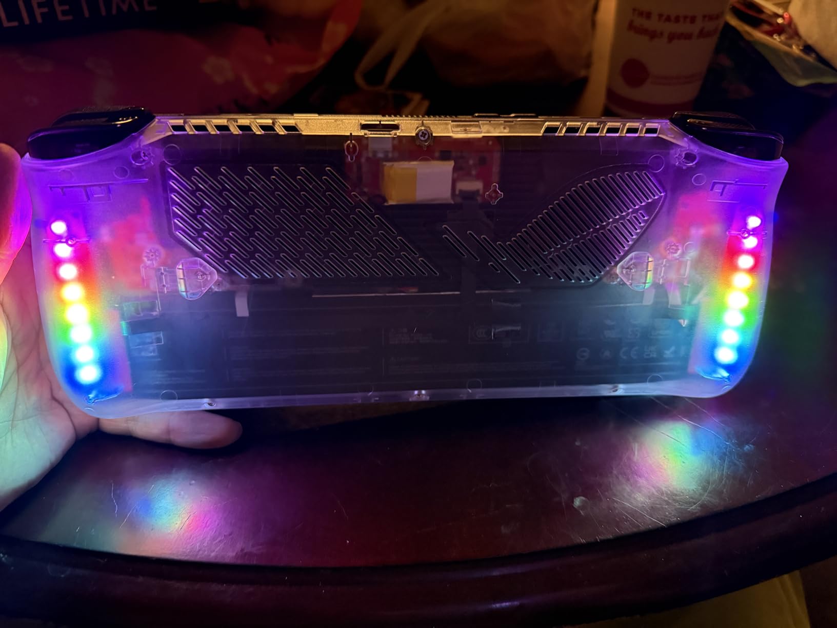 JSAUX RGB Transparent Back Plate Compatible with ROG Ally X, ROG Ally X Case Accessories with Silicone Grip and Cooling Module, DIY Replacement Shell - Customer Photo 1