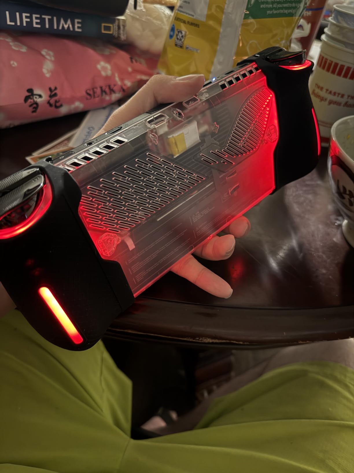 JSAUX RGB Transparent Back Plate Compatible with ROG Ally X, ROG Ally X Case Accessories with Silicone Grip and Cooling Module, DIY Replacement Shell - Customer Photo 2