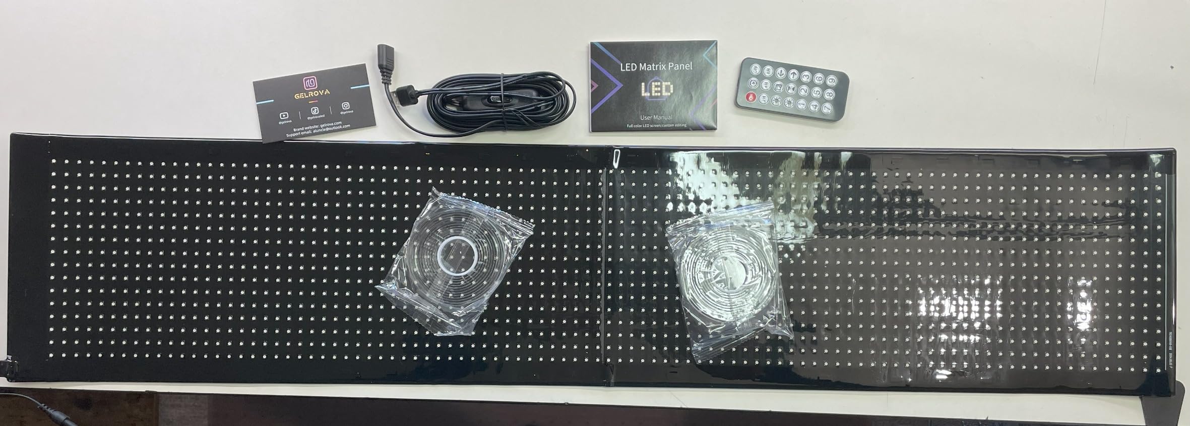 Devil Eyes Lights Customizable LED Sign for Cars & Business, Programmable Digital Display, Scrolling Text, Patterns & Animations, Flexible & Waterproof, App Control, 23''x5'' - Customer Photo 3