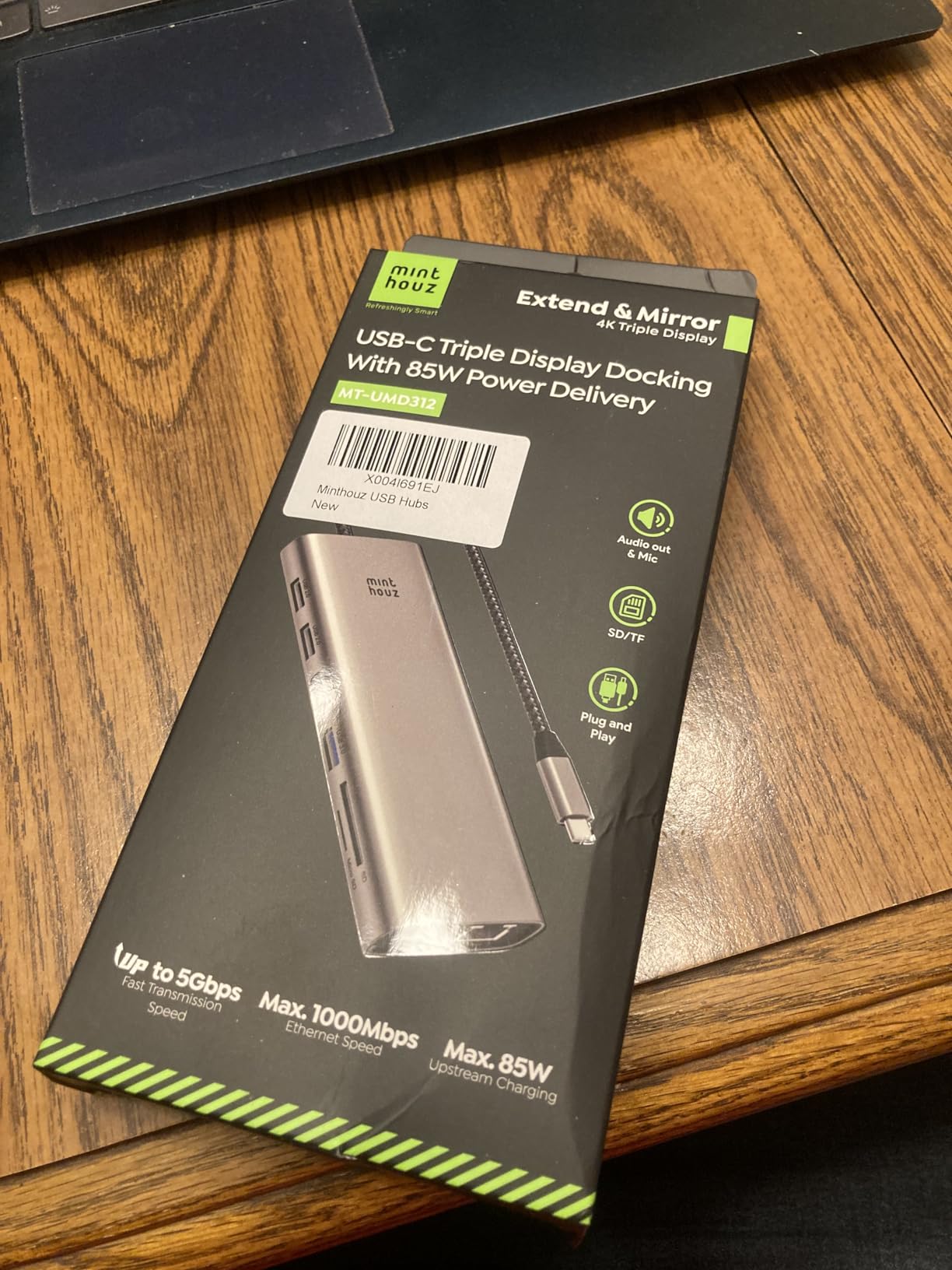 USB C Docking Station, Minthouz 12-in-1 Laptop Docking Station Dual Monitor,USB C Hub with 8K DP*2,4K HDMI,100W PD in, USB3.1 Ports, 2.5G Ethernet,Audio and SD/TF Slots,for Windows & Mac and More - Customer Photo 2