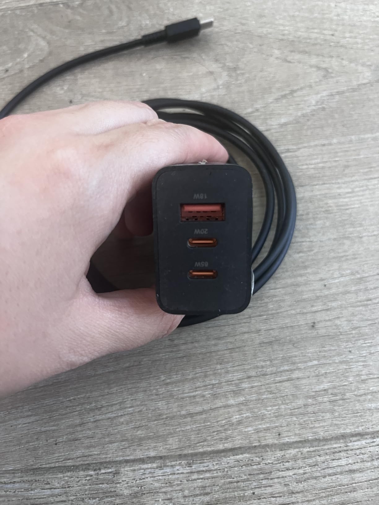 100W USB C Charger Block,3 Port GaN+ USB-C Wall Charger,100watt Type C Multi Port Power Super Fast Charging Block Adapter&6FT Cable for iPhone 17/16/15 Air Pro Max Plus, iPad,Samsung Galaxy,MacBook - Customer Photo 3