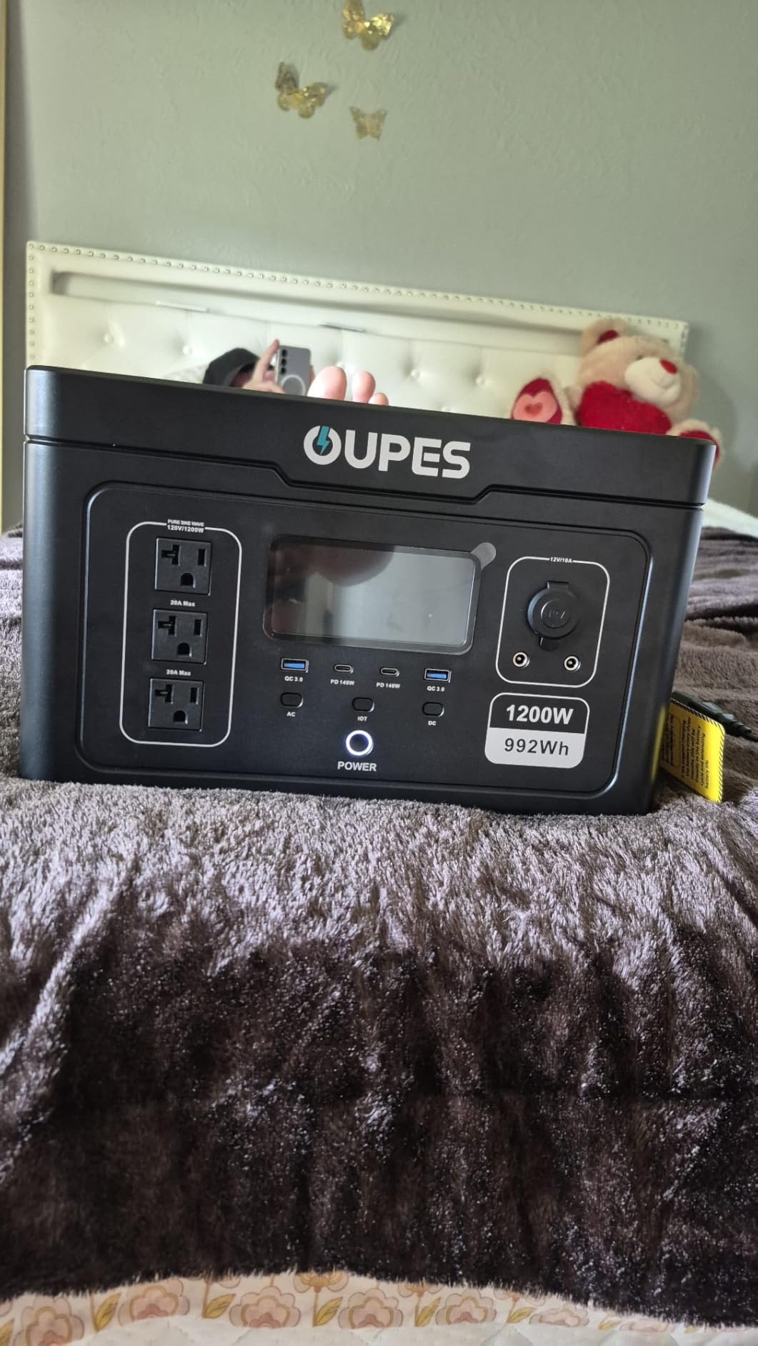OUPES Exodus 1200 Portable Power Station 1200W, 992Wh Durable LFP Battery Solar Generator w/ 3 1200W AC Outlets (Peak 3600W), 140W USB-C, UPS, for Camping, RVing, Home Backup (Solar Panel Optional) - Customer Photo 5