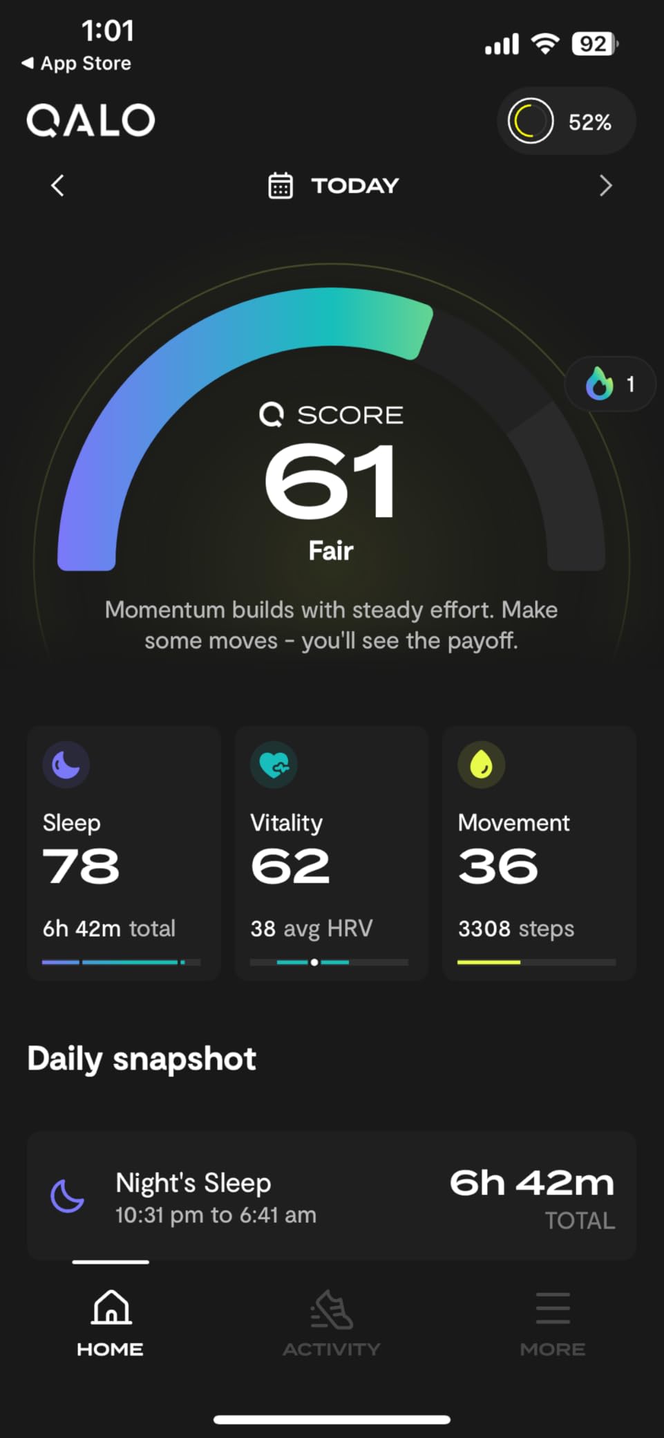 QALO QRNT Smart Ring – Lightweight Water-Resistant Titanium Fitness Tracker, Advanced Tracking for Sleep, Steps, HRV, SpO2 – No Subscription, iOS Android App – Includes 2 Silicone Covers (Silver, 10) - Customer Photo 4