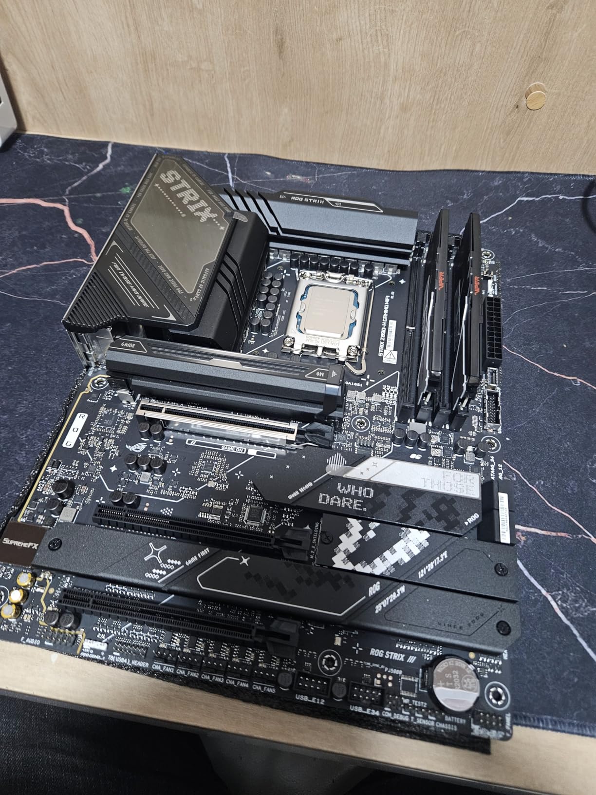 ASUS ROG Strix Z890-H Gaming WiFi Z890 LGA 1851 ATX Motherboard, Intel® Core™ Ultra Series 2 Ready, Advanced AI PC-Ready, 16+2+1+2 Stages, DDR5, 5Gb LAN, WiFi 7, 4X M.2, PCIe 5.0, USB Type-C®, AI OC - Customer Photo 1