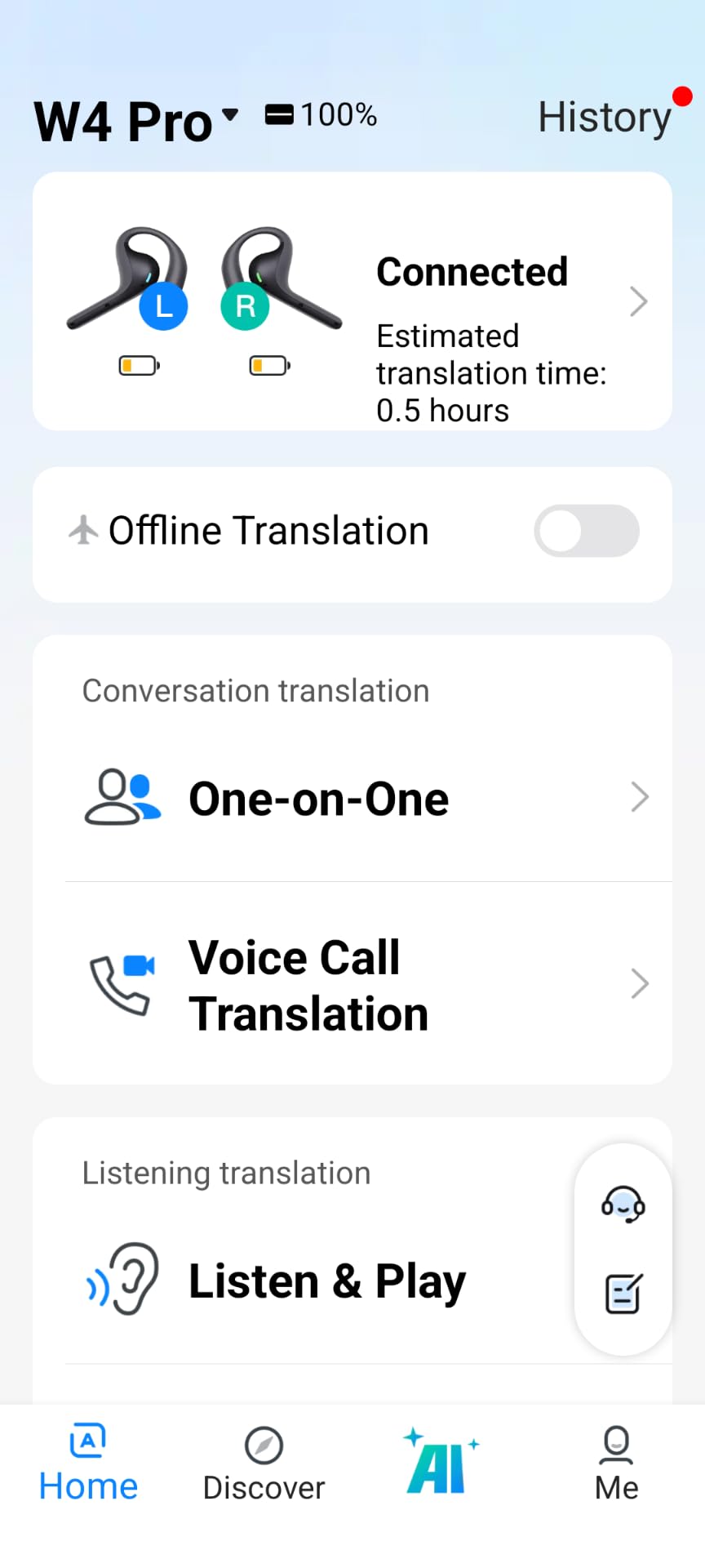Timekettle W4 Pro AI Interpreter Earbuds(Grey),Translator Device Supporting 40 Languages,Translator Earbuds for Call and Video Translation,APP Work with iOS and Android - Customer Photo 2