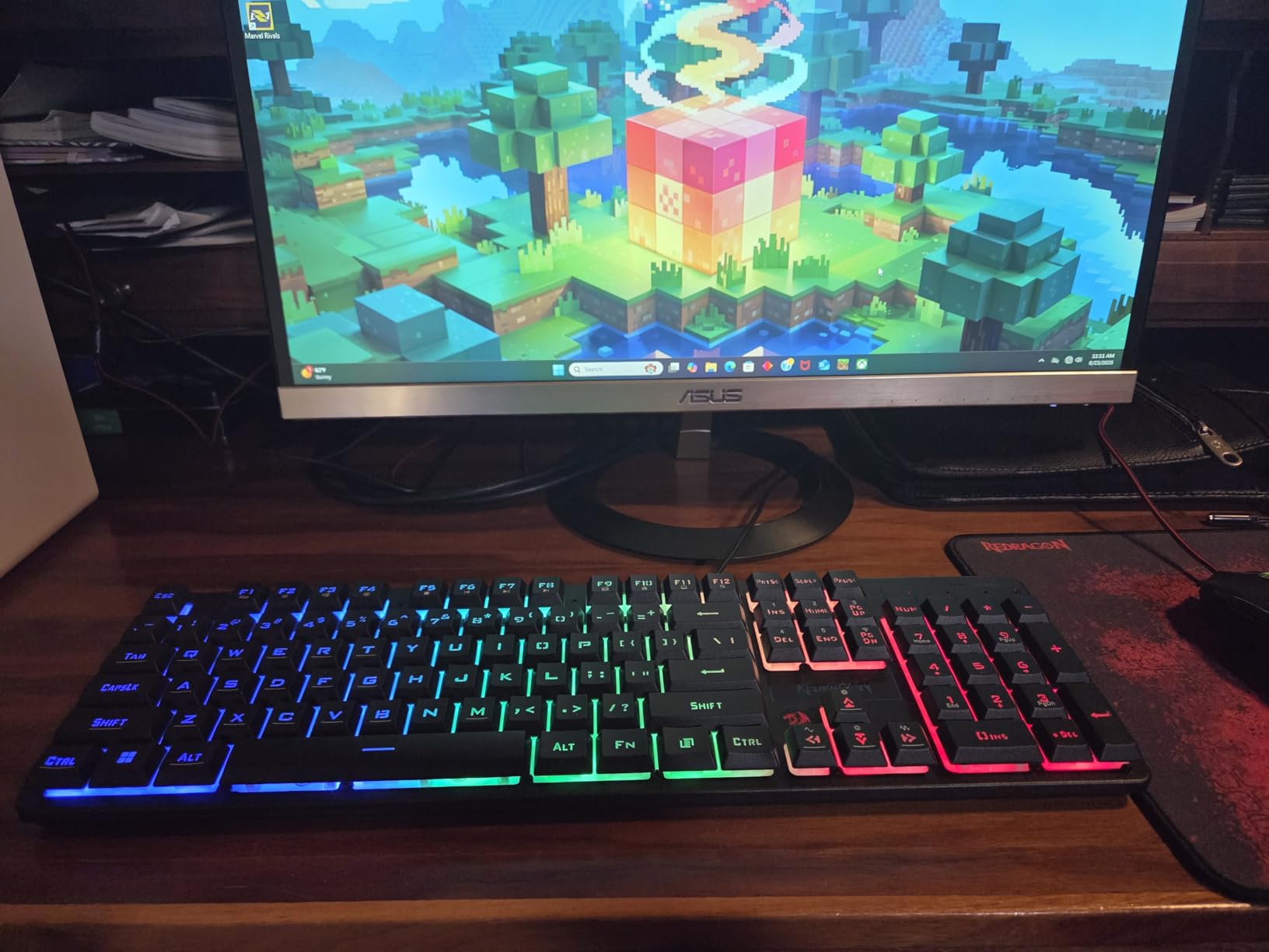 Redragon Updated S107 Gaming Keyboard and Mouse, RGB Gaming Keyboard and 10000 DPI Mouse Combo with 25-Key Anti-Ghosting, 1K Hz Programmable Mice with Software, Plug & Play to PC, Laptop [Upgrade] - Customer Photo 2