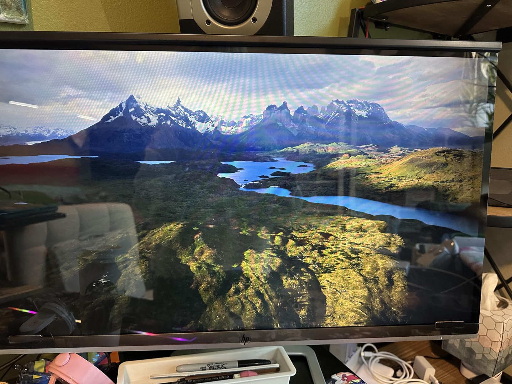 Magnetic 32 inch Computer Privacy Screen Filter for 16:9 Widescreen Monitor Desktop PC, 32in Hanging Removable Anti Glare Blue Light Eye Protection Shield, Anti Spy Screen Protector Panel - Customer Photo 3