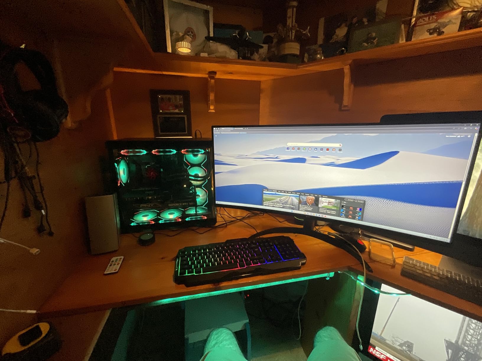 Panorama XL RTX 5090, 24-Core i9-14900KF, 192GB DDR5 RAM, 4TB Gen4 SSD + 10TB HDD, 360mm Liquid Cooled Gaming Desktop PC w/Windows 11 Pro, 3 Year Warranty, RGB KBM, Internal WiFi 6E, 3X DP, HDMI - Customer Photo 3