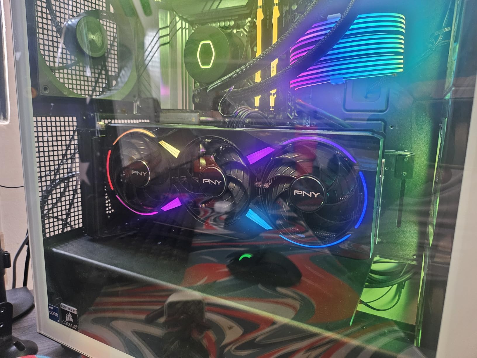 PNY NVIDIA GeForce RTX™ 5070 Ti OC Triple Fan, Graphics Card (16GB GDDR7, 256-bit, Boost Speed: 2572 MHz, PCIe® 5.0, HDMI®/DP 2.1, 2.98-Slot, NVIDIA Blackwell Architecture, DLSS 4) - Customer Photo 5