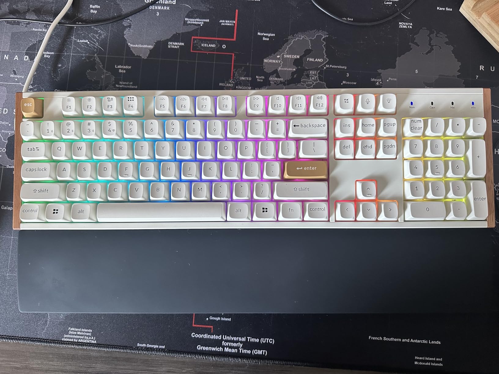 Keychron K10 HE Hall Effect Keyboard Wireless, Magnetic Switch Hot Swappable, Adjustable Actuation Rapid Trigger Mode with Aluminum + Wood Frame, Full-Size Custom RGB for Mac Windows Linux - Black - Customer Photo 1