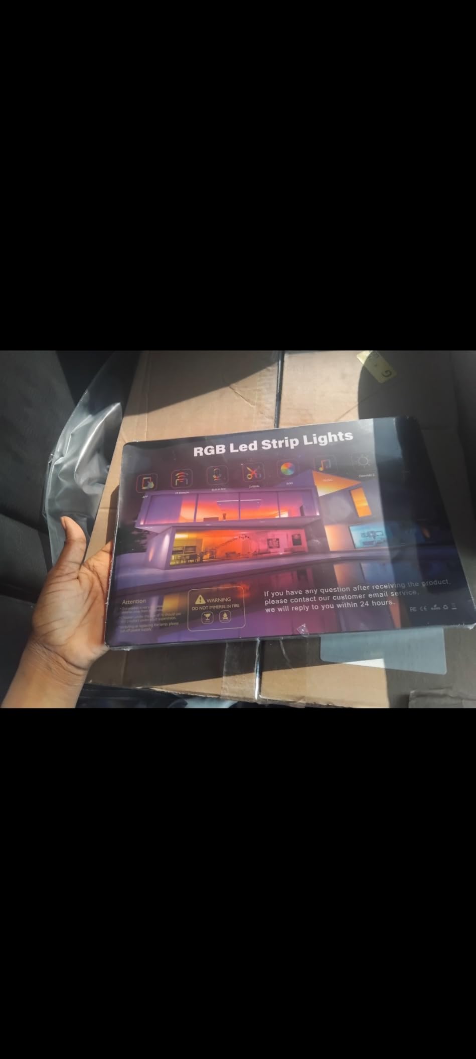 200 FT Led Lights for Bedroom, Music Synchronized Smart Led Strip Lights, Ultra Long with Remote Application Control Bluetooth LED Lights, Color Change RGB Light - Customer Photo 1