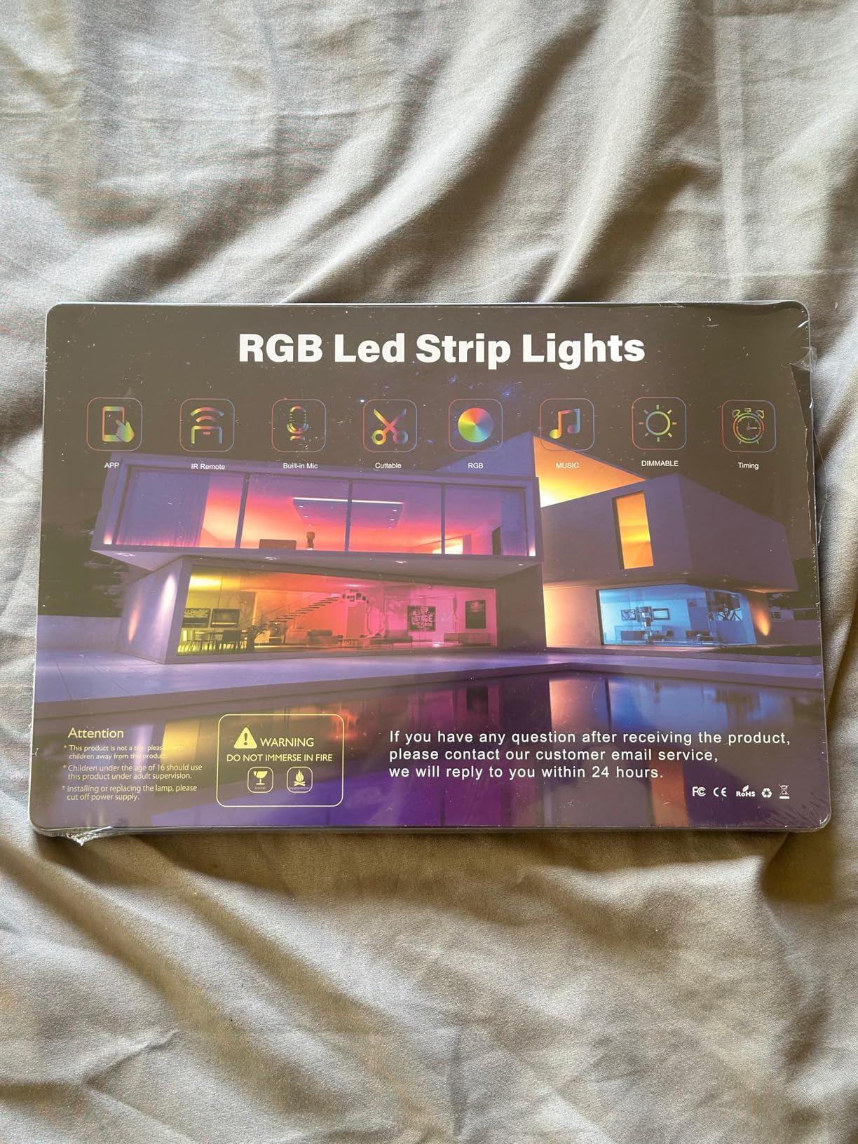 200 FT Led Lights for Bedroom, Music Synchronized Smart Led Strip Lights, Ultra Long with Remote Application Control Bluetooth LED Lights, Color Change RGB Light - Customer Photo 5