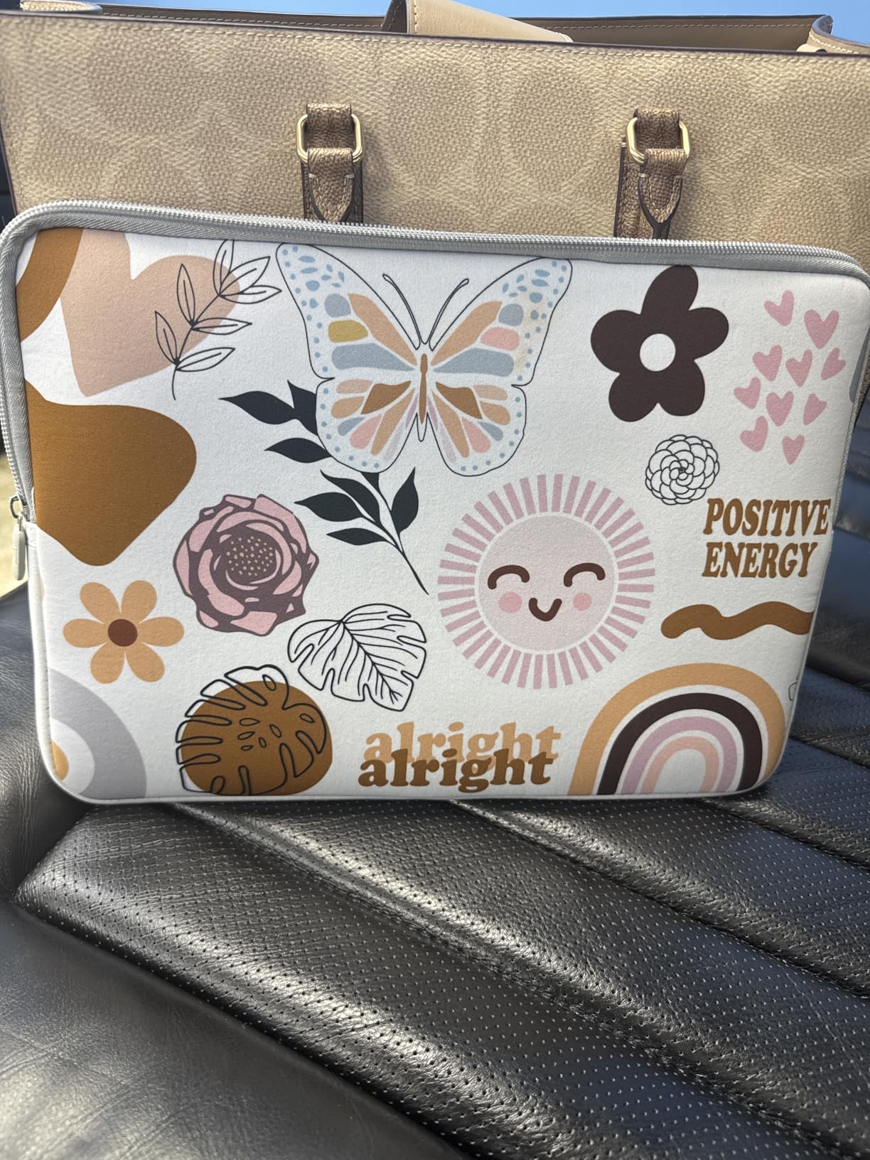 iCasso Laptop Sleeve 13 inch for MacBook Air 13-13.6 inch, Cute Laptop case for MacBook Pro 13 inch 14 inch, Slim Protective Travel Carrying Case Sleeve for 14 inch Chromebook, HP, Dell, Colorful Bow - Customer Photo 2