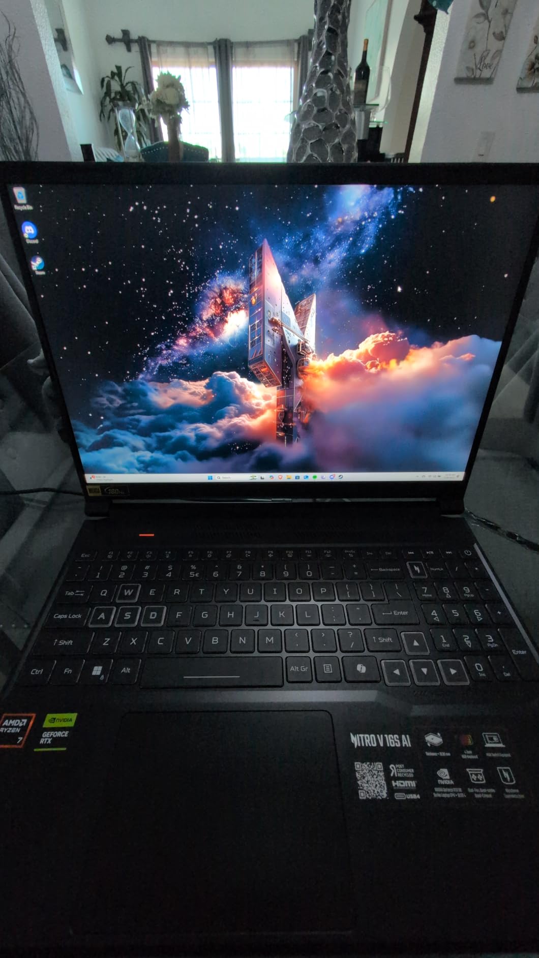 Acer Nitro V 16S AI Gaming Laptop | AMD Ryzen 7 260 Processor | NVIDIA GeForce RTX 5060 Laptop GPU (572 AI Tops) | 16