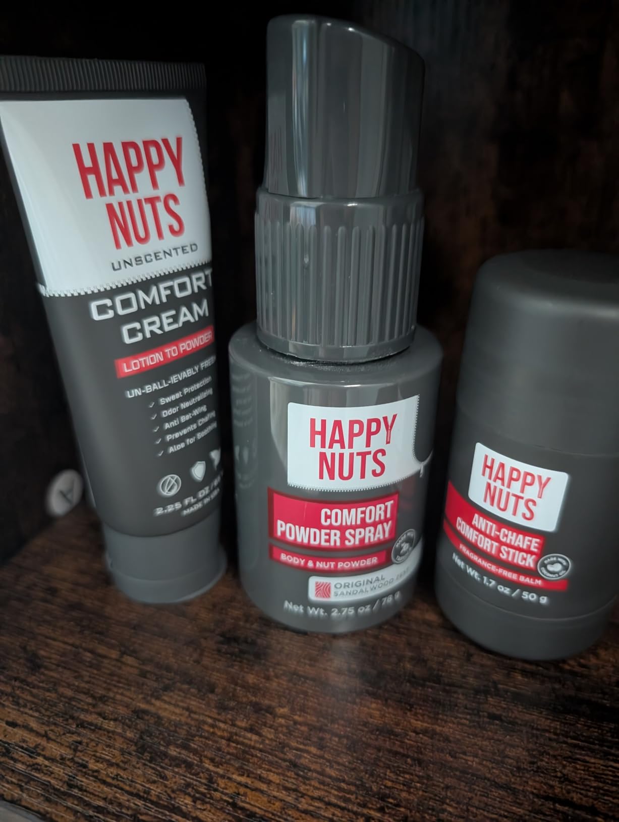 Happy Nuts Tee Bag Bundle for Men – Golf-Themed Grooming & Game Day Essentials - Perfect Men's Gift Kit for Golfers - Sandalwood Body Wash, Anti-Chafing Comfort Powder Deodorant & Golf Ball Tee Bag - Customer Photo 2