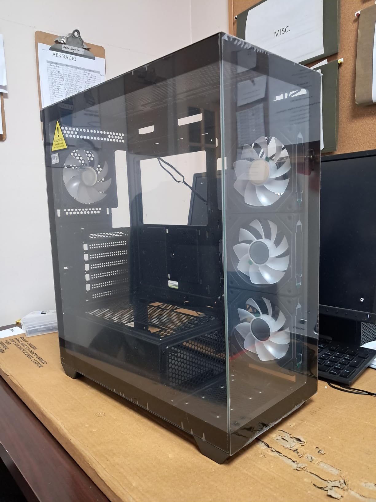 RUIX OV603 ATX Mid-Tower PC Case, Spacious High-Airflow Gaming Case with 4 x 120mm PWM ARGB Fans, USB 3.0 & Type-C Ports, Tempered Glass, Large Capacity Computer Case - Black - Customer Photo 2