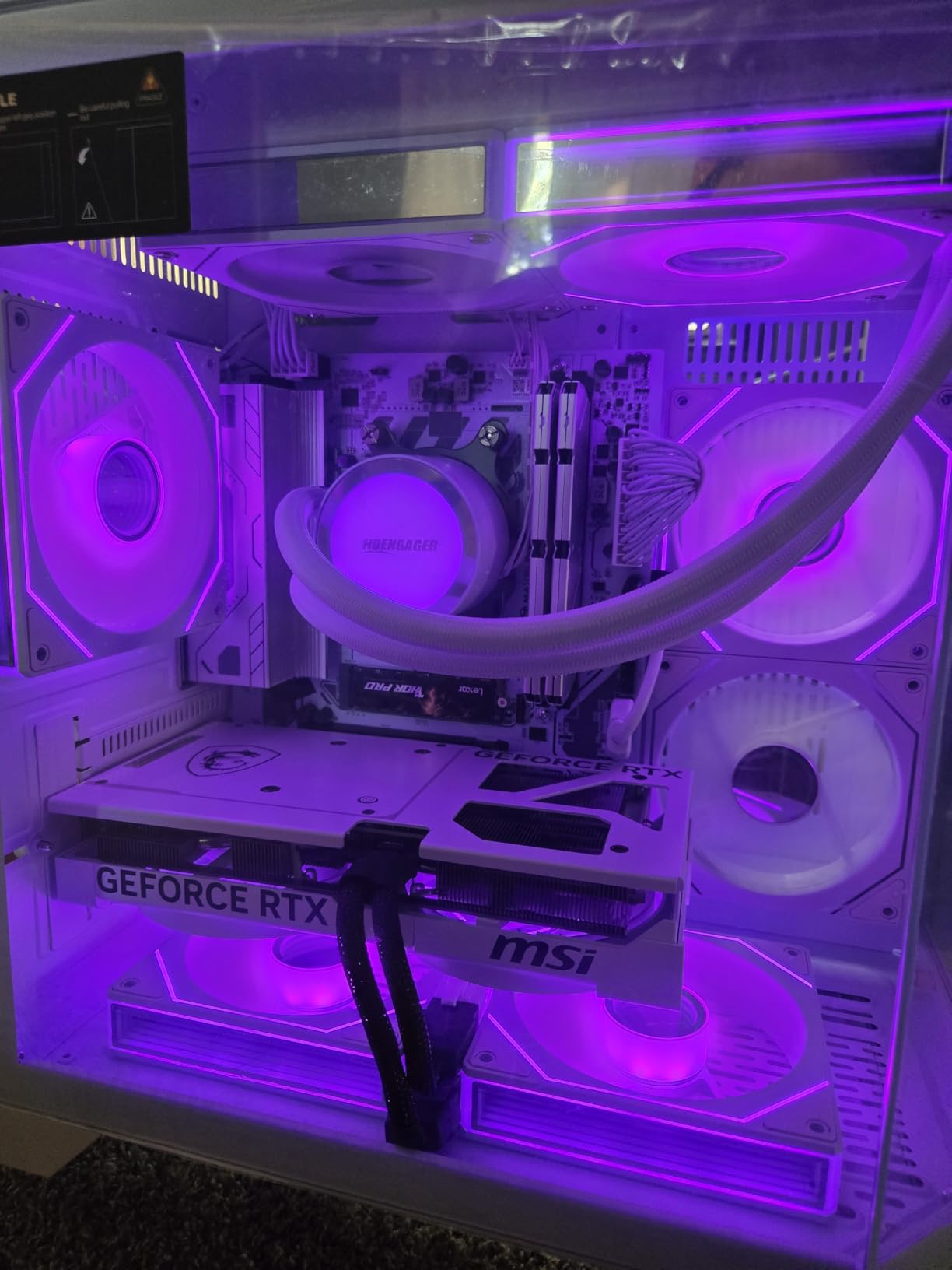 Ocean of Stars Gaming PC Desktop RTX 5070 12GB - AMD Ryzen 7 7700-32GB DDR5 RAM- 1TB PCIe SSD- WiFi + BT- 850W PSU- Windows 11 Pro -RGB Prebuilt Computer - White - Customer Photo 2