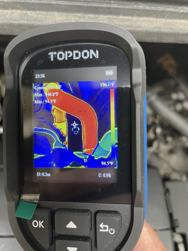 TOPDON TC004 Mini Thermal Imaging Camera, 240 x 240 TISR Resolution, 15-Hour Battery Life, 128 x 128 IR Resolution, 25Hz Handheld Infrared Camera with High/Low Temp Alerts, Auto Shutdown- Blue customer photo 1