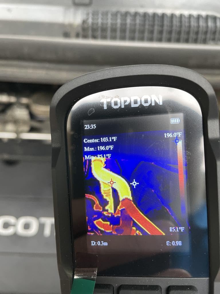 TOPDON TC004 Mini Thermal Imaging Camera, 240 x 240 TISR Resolution, 15-Hour Battery Life, 128 x 128 IR Resolution, 25Hz Handheld Infrared Camera with High/Low Temp Alerts, Auto Shutdown- Blue customer photo 2