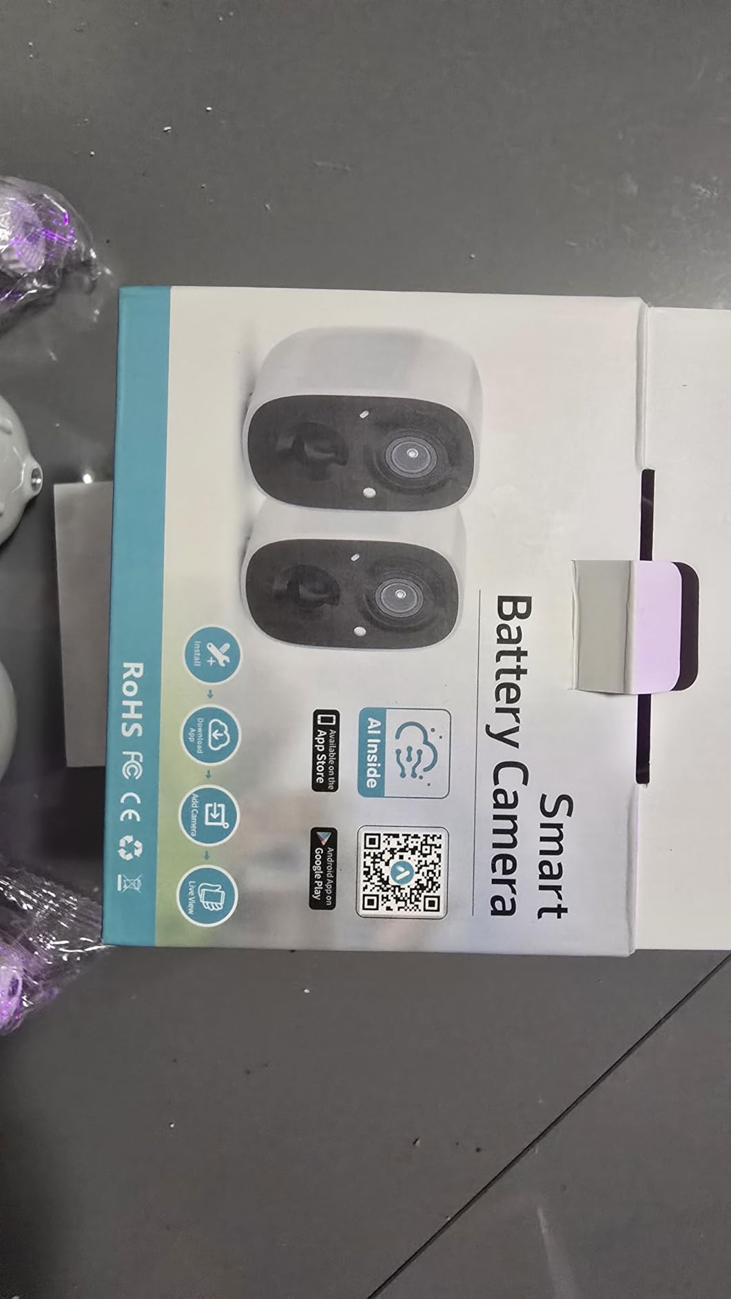 Security Cameras Wireless Outdoor,2K Indoor WiFi Wireless Cameras,Outside Battery Powered Camera for Home Security,AI Motion Detection,Color Night Vision,Spotlight,Siren Alarm,SD/Cloud Storage,2 Pack - Customer Photo 2