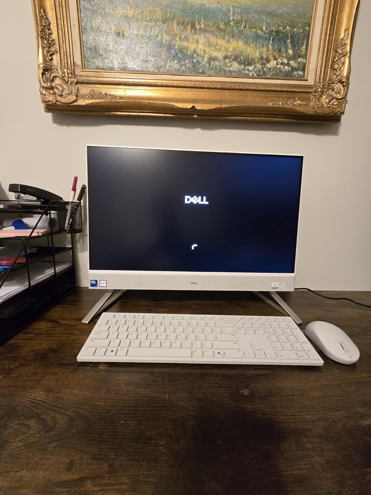 Dell 24 All-in-One Desktop ec24250-23.8-inch FHD Display, Intel Core 3 Processor 100U, Intel Graphics, 8GB DDR5 RAM, 512GB SSD, Windows 11 Home, Onsite Service+6 Months Retail Migrate - White - Customer Photo 3
