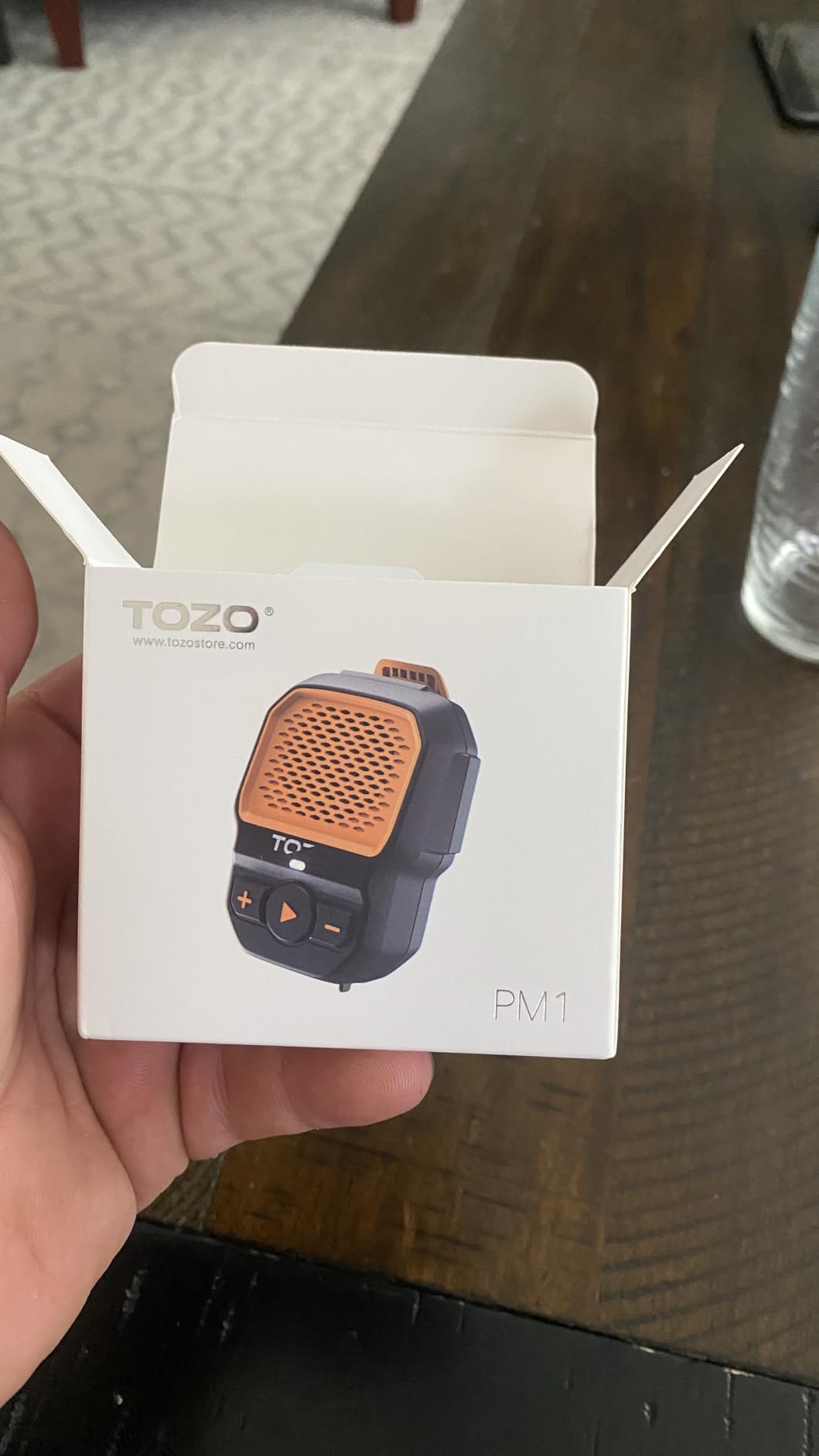 TOZO PM1 AI Smart Speaker with ChatGPT, AI Assistants Wearable Speaker for Hands-Free, 20 Hour Playtime Clip-On Wireless Portable Bluetooth Speaker Built-in Mic, Mini Gifts for Working, Sports - Customer Photo 1