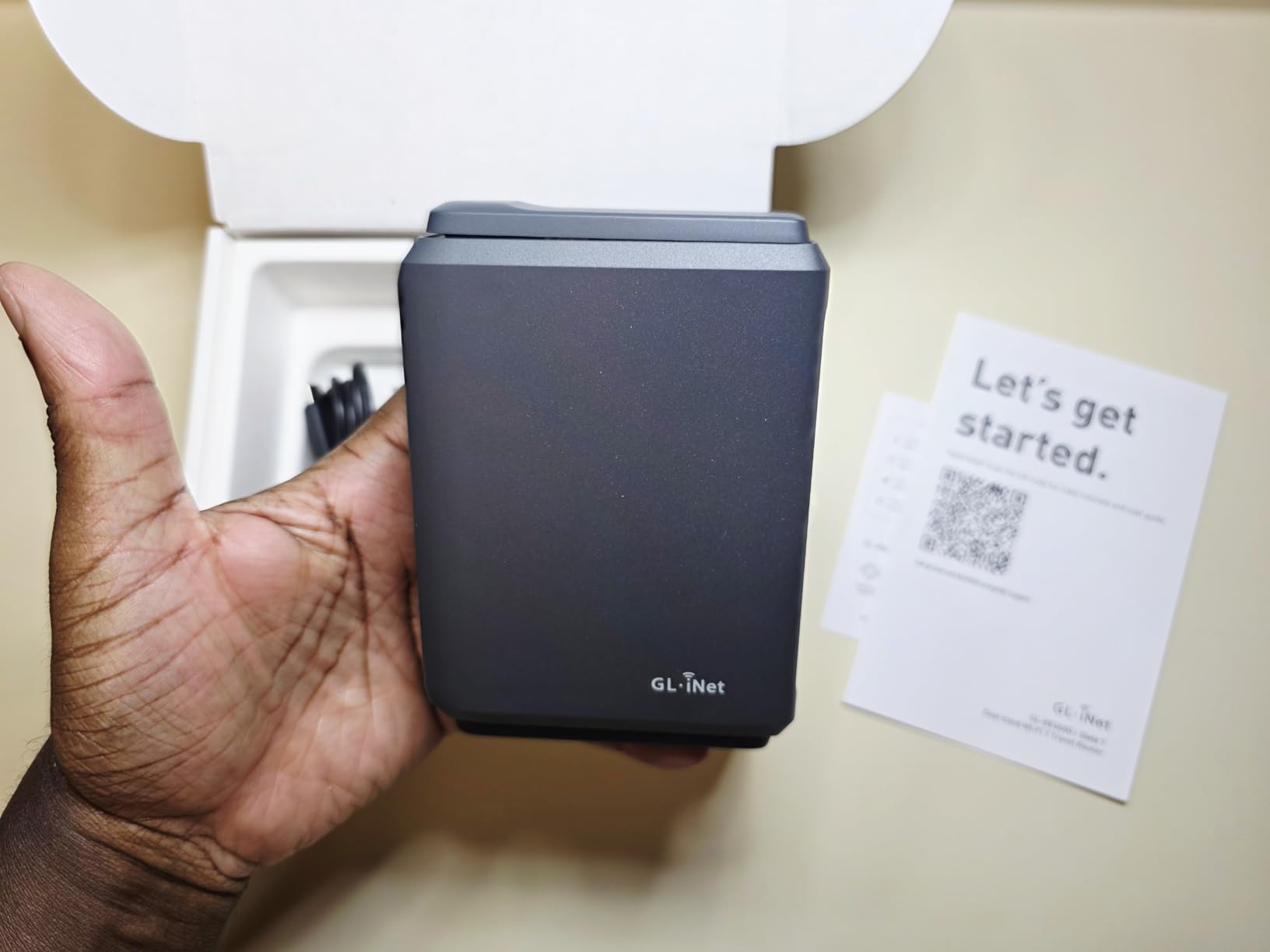 GL.iNet GL-BE3600 (Slate 7) Portable Travel Router, Pocket Dual-Band Wi-Fi 7, 2.5G Router, Portable VPN Routers WiFi for Travel, Public Computer Routers, Business Trip, Moblie/RV/Cruise/Plane - Customer Photo 1