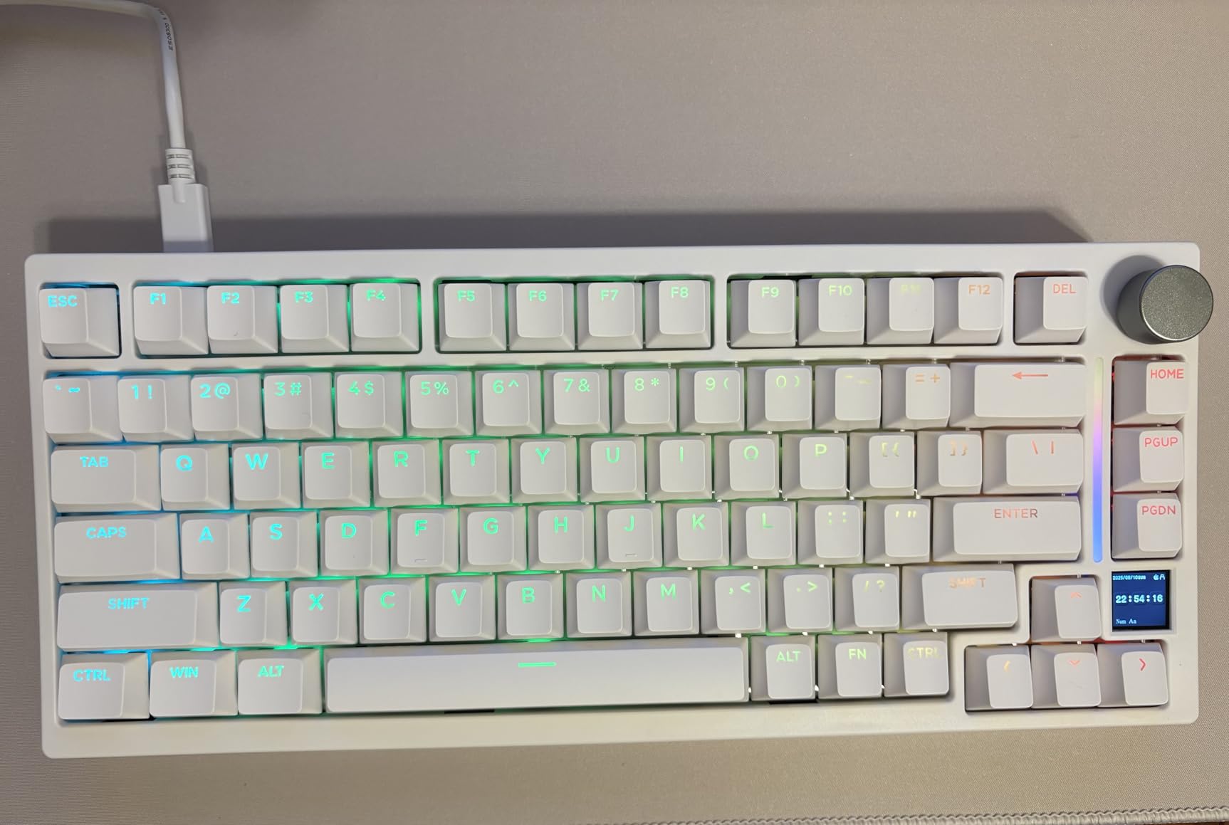 GK GAMAKAY TK75HE V2 Rapid Trigger Wired Mechanical Keyboard TFT Screen, 8KHz Polling Rate 0.01mm RT Accuracy, Snap Tap, Hall Effect Magnetic Switch 75% RGB Gaming Keyboard - Customer Photo 4