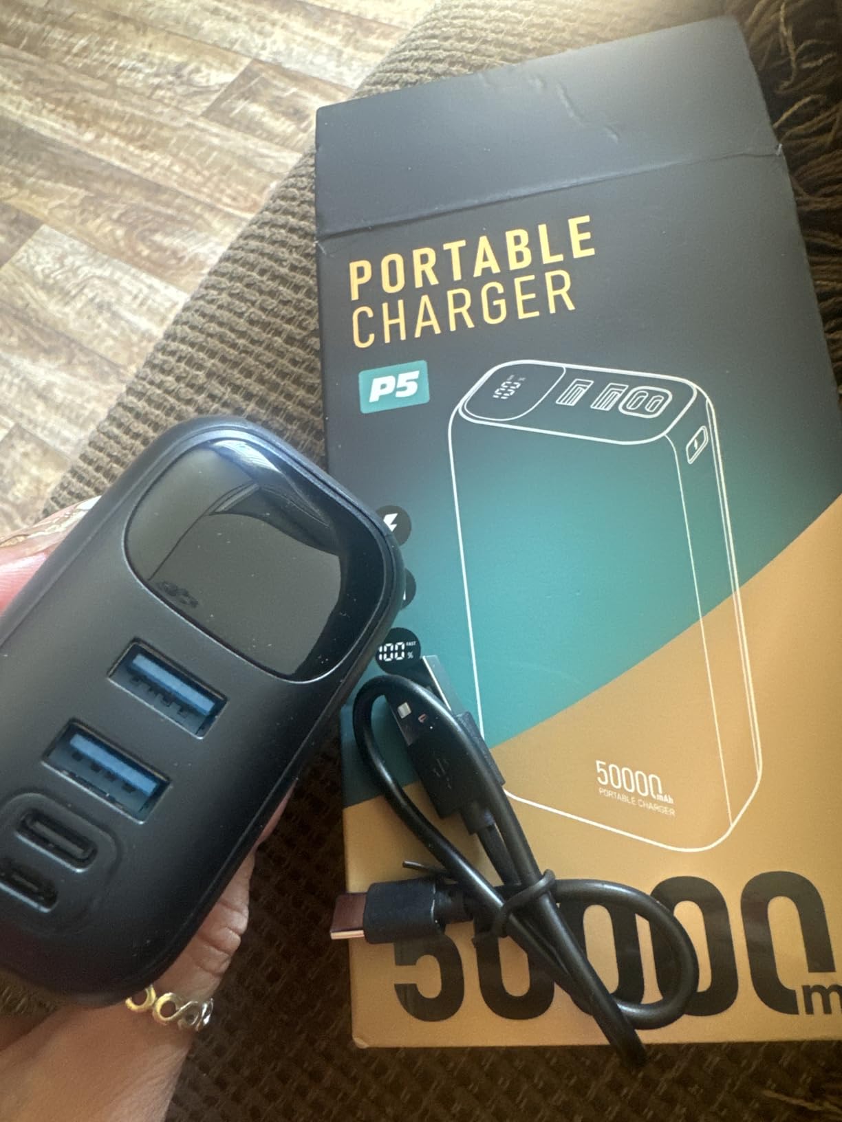 Portable Charger 50000mAh Power Bank - 22.5W Fast Charging External Battery Pack,USB-C Portable Phone Charger for iPhone 17/16/15/14/13 Pro Android Samsung, for Travel Camping Essential - Customer Photo 1