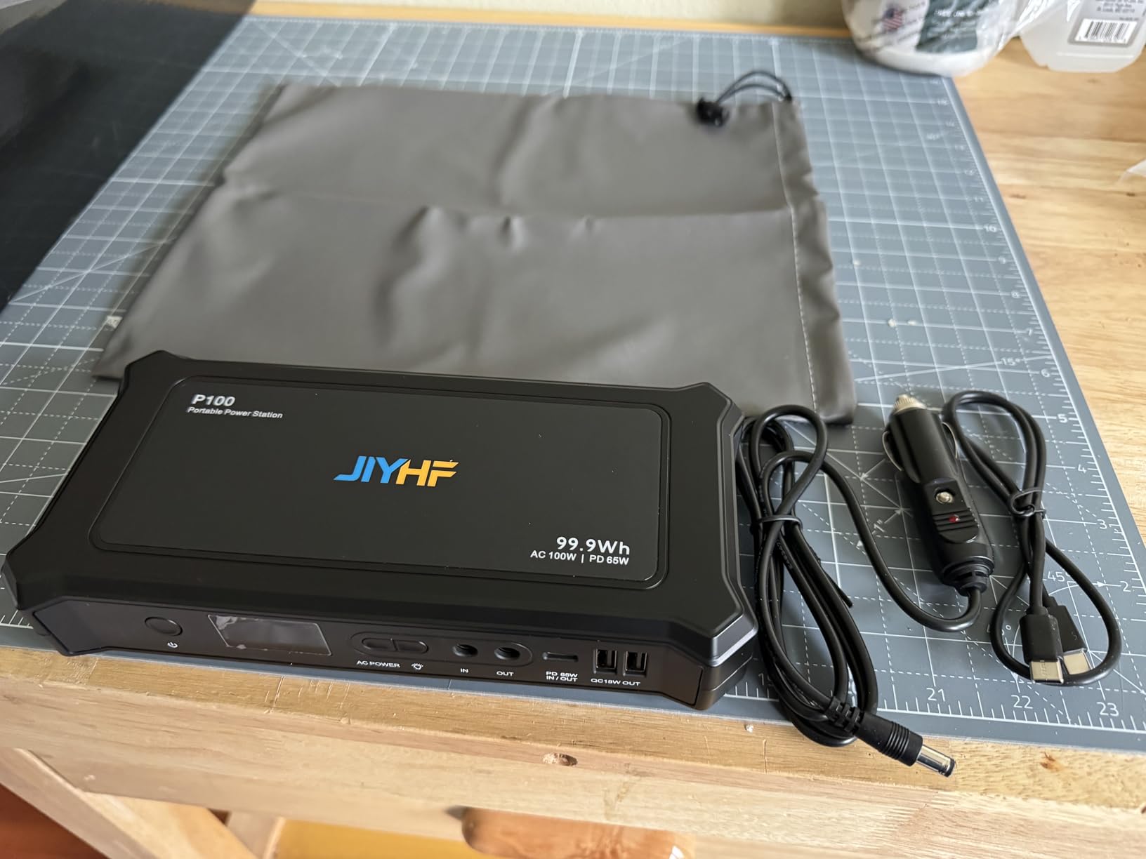 JIYHF Portable Power Bank with AC Outlet - 99.9Wh Backup Battery, 100W AC & 65W USB-C PD Fast Charging Ideal for Outdoor Work, Compatible with iPhone16/15 Series, iPad, MacBook, Laptop - Customer Photo 1