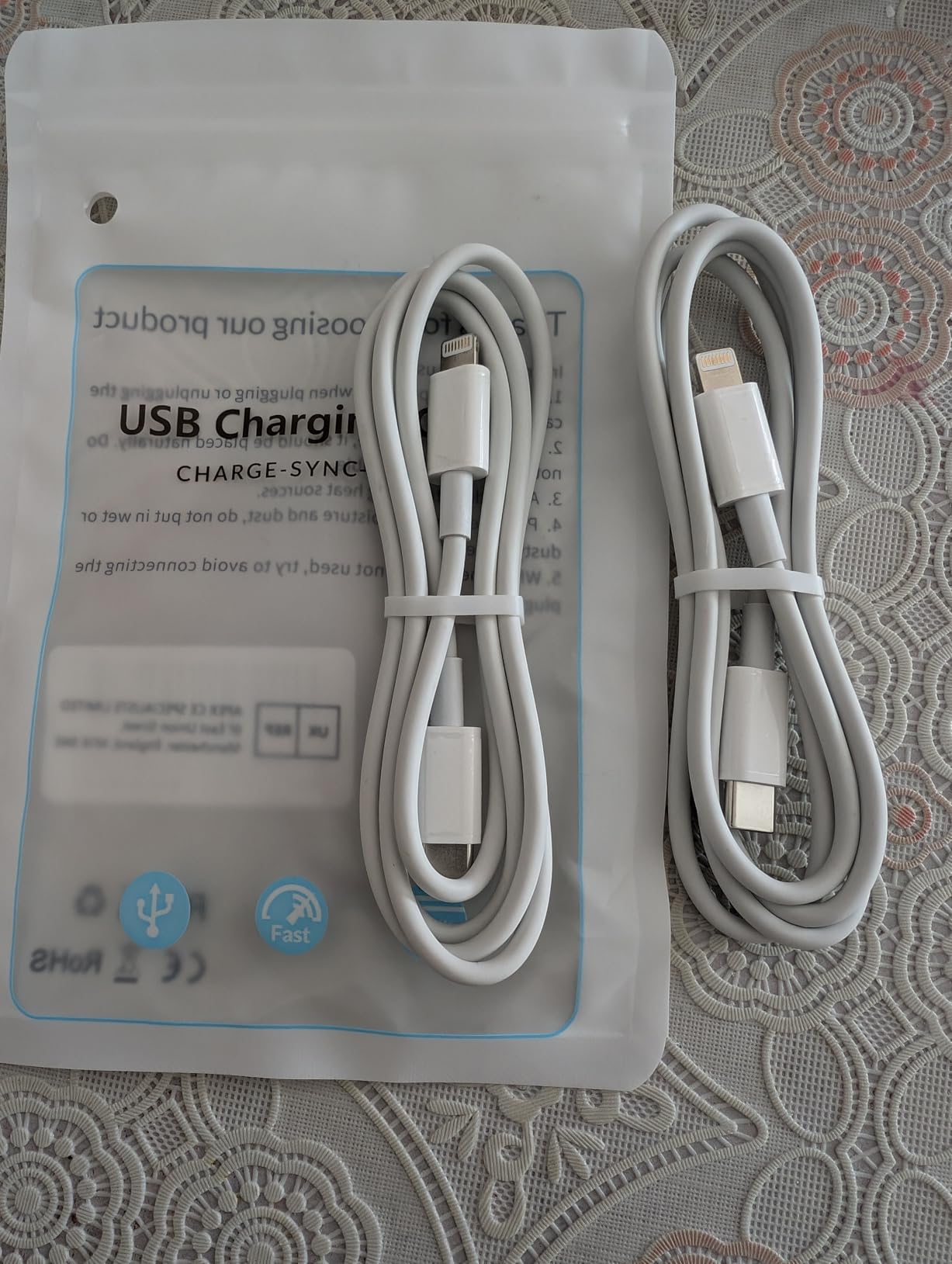 USB C to Lightning Cable 2Pack 3FT [MFi Certified], iPhone Fast Charger Cable Power Delivery iPhone Cables Type C iPhone Charger Cord Fast Charging for 14/13/12/11/XS/XR/X/8/7/6, iPad, AirPods - Customer Photo 2