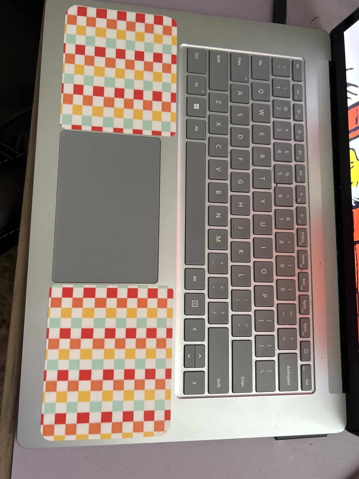 12.1 13 13.3 14 15 15.4 15.6 in Laptop Sticker Skin Decal, Cute Netbook Skins for Notebook PC, Universal Vinyl Laptop Decor Cover, Waterproof Art Protector I Milk Tea Brown Checkered - Customer Photo 1