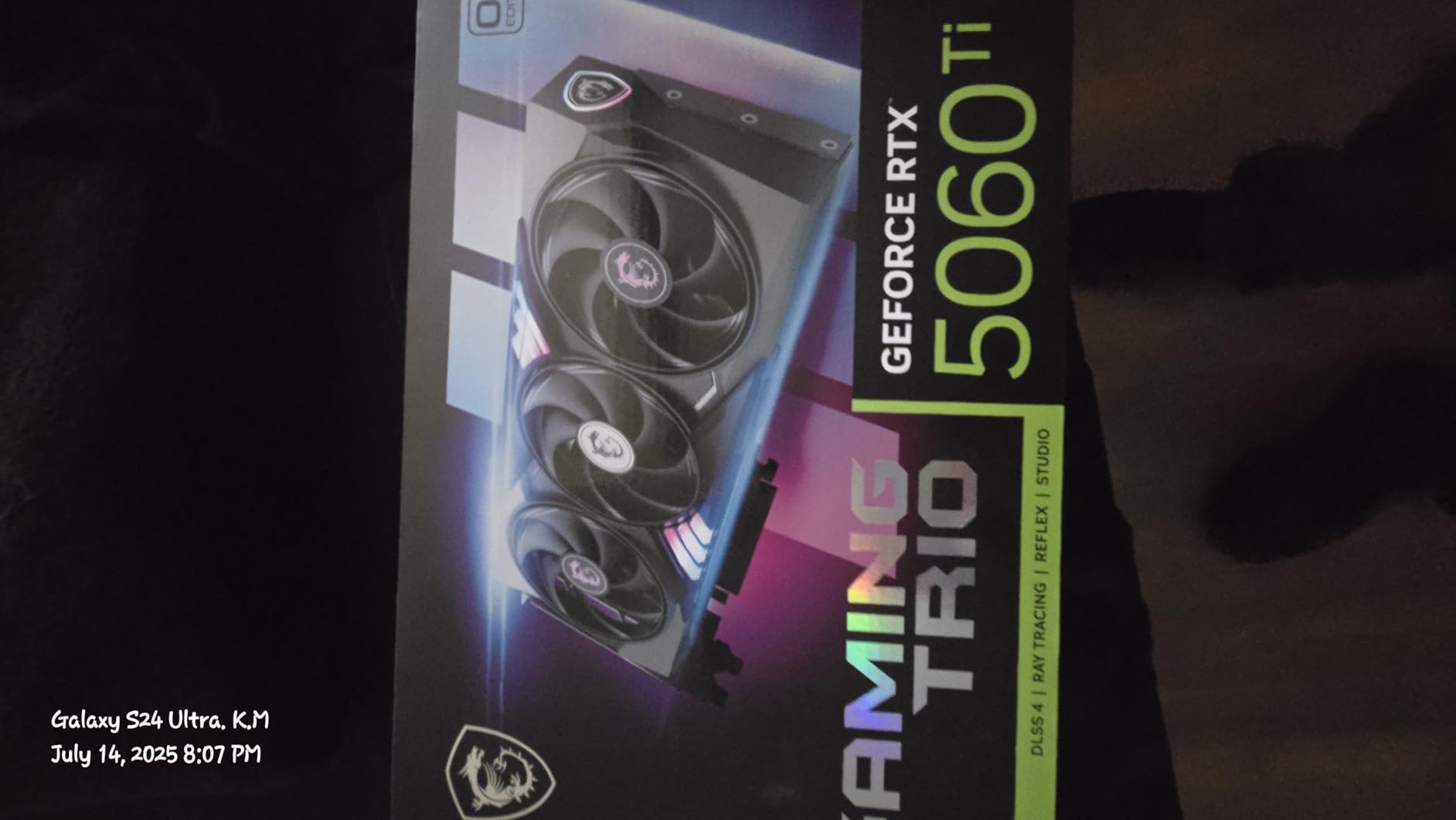 MSI Gaming RTX 5060 Ti 8G Gaming Trio OC Graphics Card (8GB GDDR7,TBA-bit, Extreme Performance: TBA MHz, DisplayPort x3 2.1a, HDMI 2.1b, NVIDIA Blackwell Architecture) - Customer Photo 1