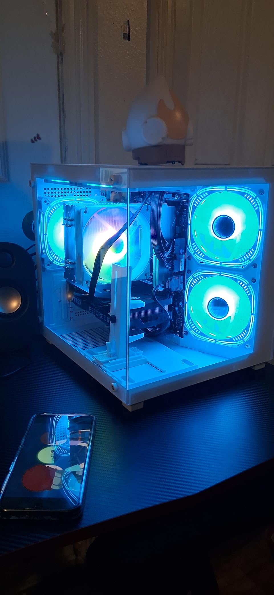 PreBuilt Gaming PC AMD Ryzen7 8700F(8Core 16Threads Up to 5.0G) 32G DDR5 RAM Nvme 1TB SSD RTX 4060 8G WiFi 6 Desktop Computers White - Customer Photo 5