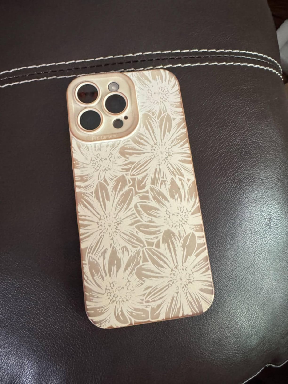 HAND&CRAFT for iPhone 16 Plus Case Sunflower Floral Blooms Cute Pattern Design Soft Shockproof Protective Slim Phone Cover Silicone Camera Protection for Women Girls, Pink - Customer Photo 1