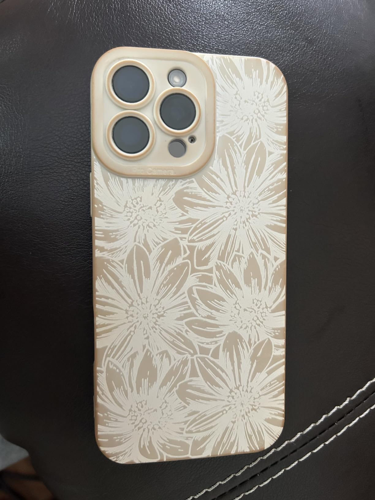 HAND&CRAFT for iPhone 16 Plus Case Sunflower Floral Blooms Cute Pattern Design Soft Shockproof Protective Slim Phone Cover Silicone Camera Protection for Women Girls, Pink - Customer Photo 2