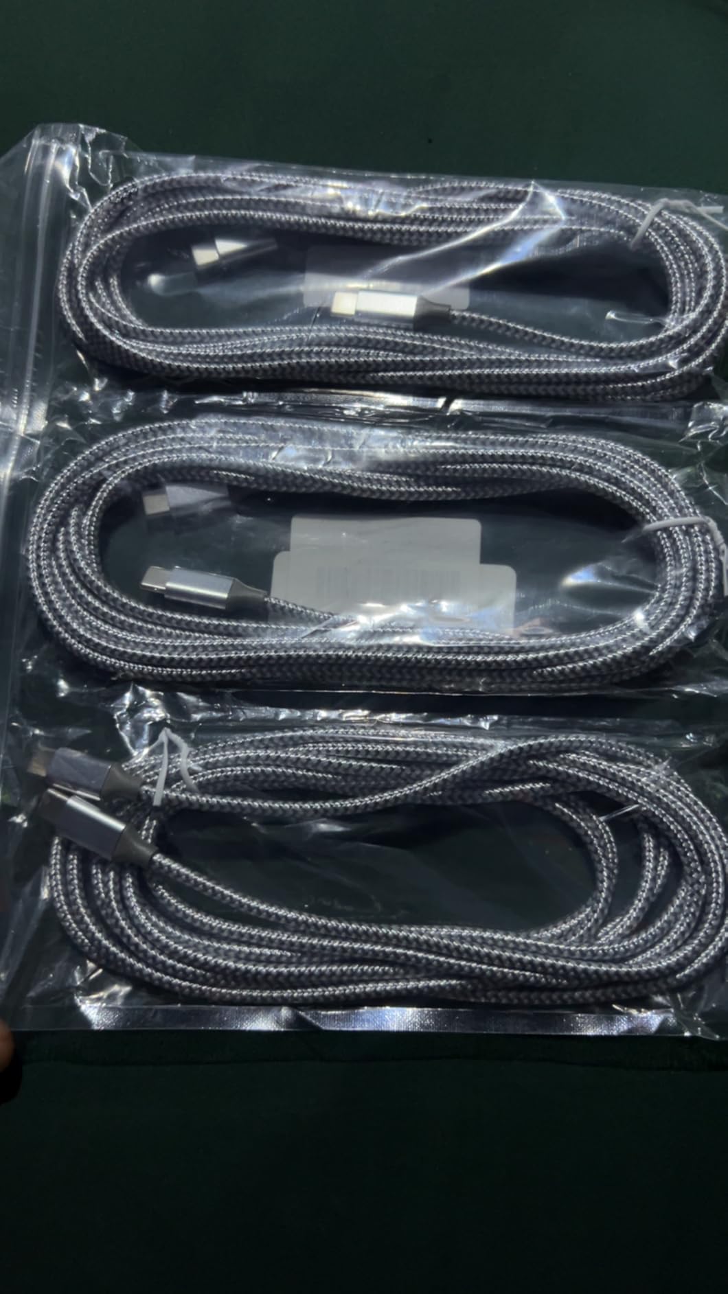 KYEHD USB C Cable，3 Pack 10FT 60W Fast Charging USB C to USB C Cable, Durable Type C Charger Cable for iPhone 17/16/15/iPad MacBook CarPlay and More-Grey White - Customer Photo 1
