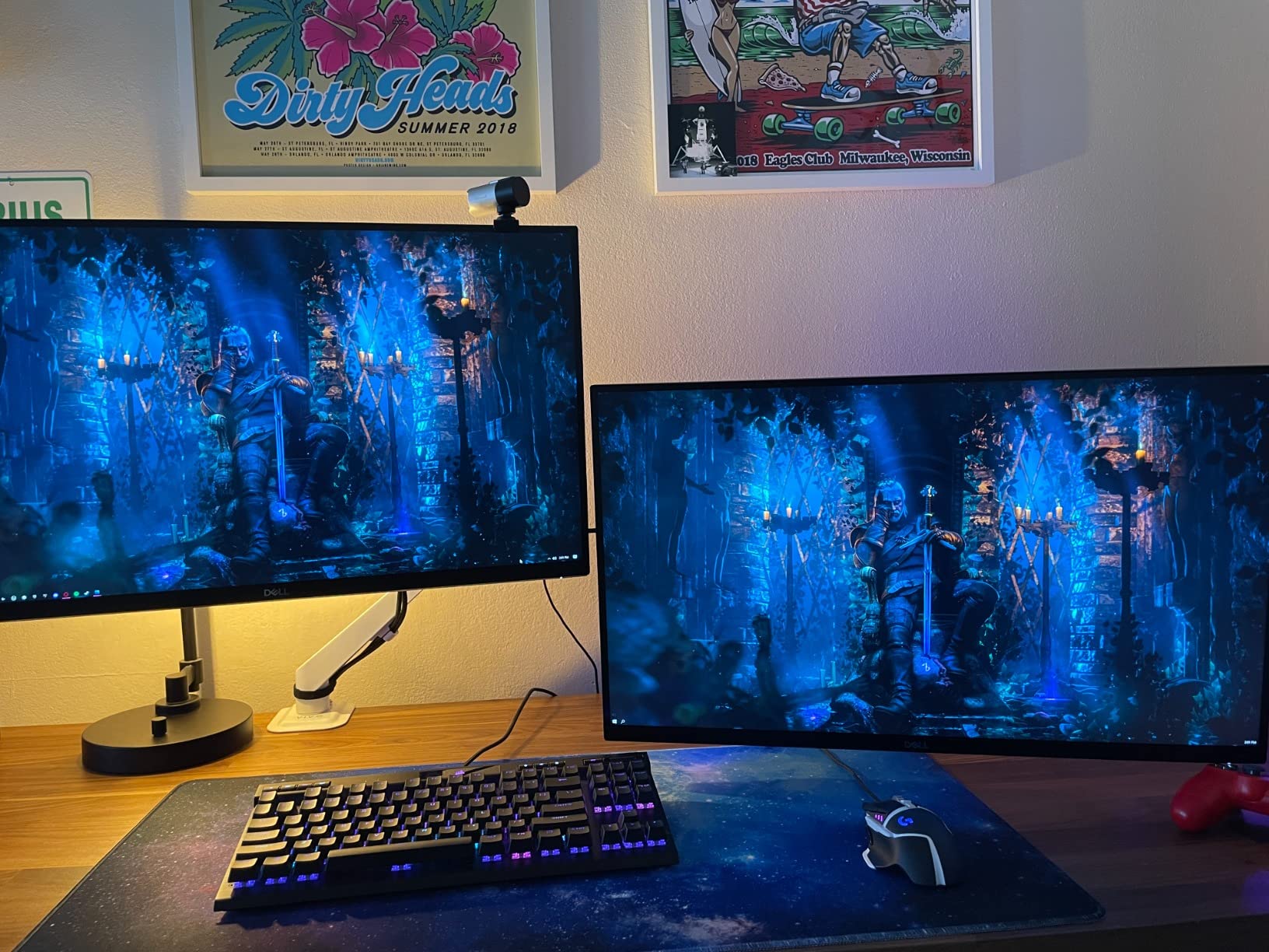 VIVO Heavy Duty Aluminum Ultrawide Monitor Tension Arm for up to 49 inch Screens, Holds 44 lbs, Premium Desk Mount Stand Designed for Samsung Odyssey G9 and More, Black, STAND-V101V - Customer Photo 1