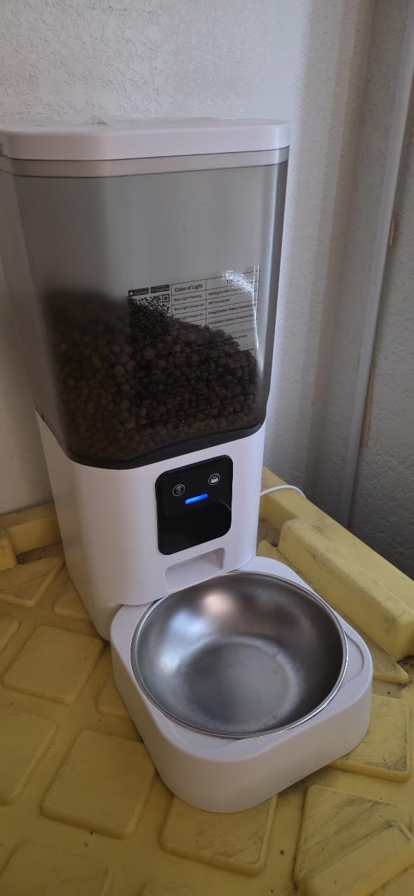 Automatic Cat Feeder with Slow Feed: 5GHz WiFi Automatic Dog Feeder with Smart APP Control, 7L Timed Auto Cat Food Dispenser with Alexa for Pets, Detachable for Easy Cleaning - 29 Cups - Customer Photo 1
