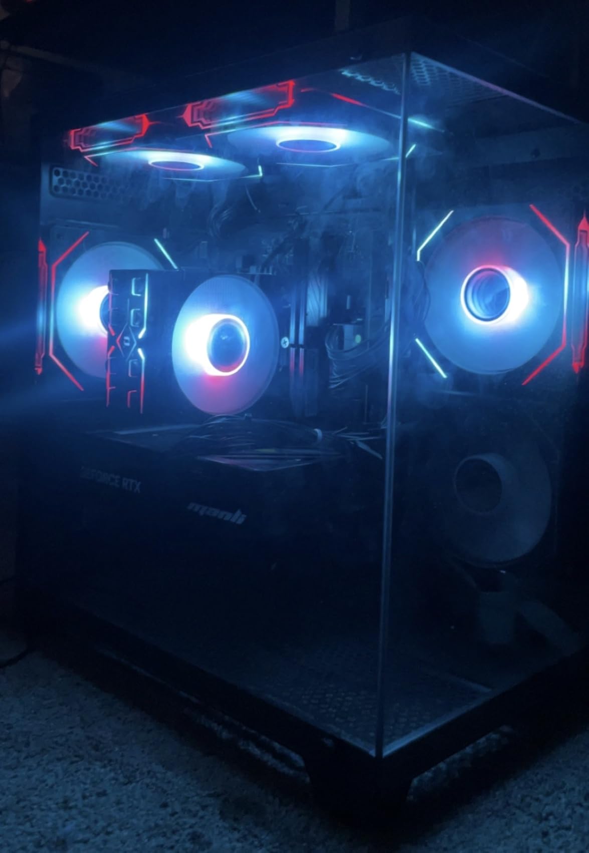 Gaming PC Desktop Computer,Core i5 14400F Gaming Computer RTX 5060,32GB RAM 1TB SSD,ARGB Fan,Prebuilt Gaming PC Tower for Office - Customer Photo 1
