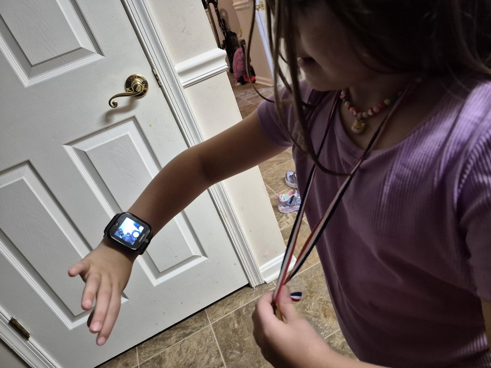 JrTrack 5 Kids Smart Watch by Cosmo | Best Kid-Safe Phone Watch | Precision Real-Time GPS Tracking | Call, Text, Activity, School Settings | Spotify Music | Parental Controls | SOS & Safety Alerts - Customer Photo 1