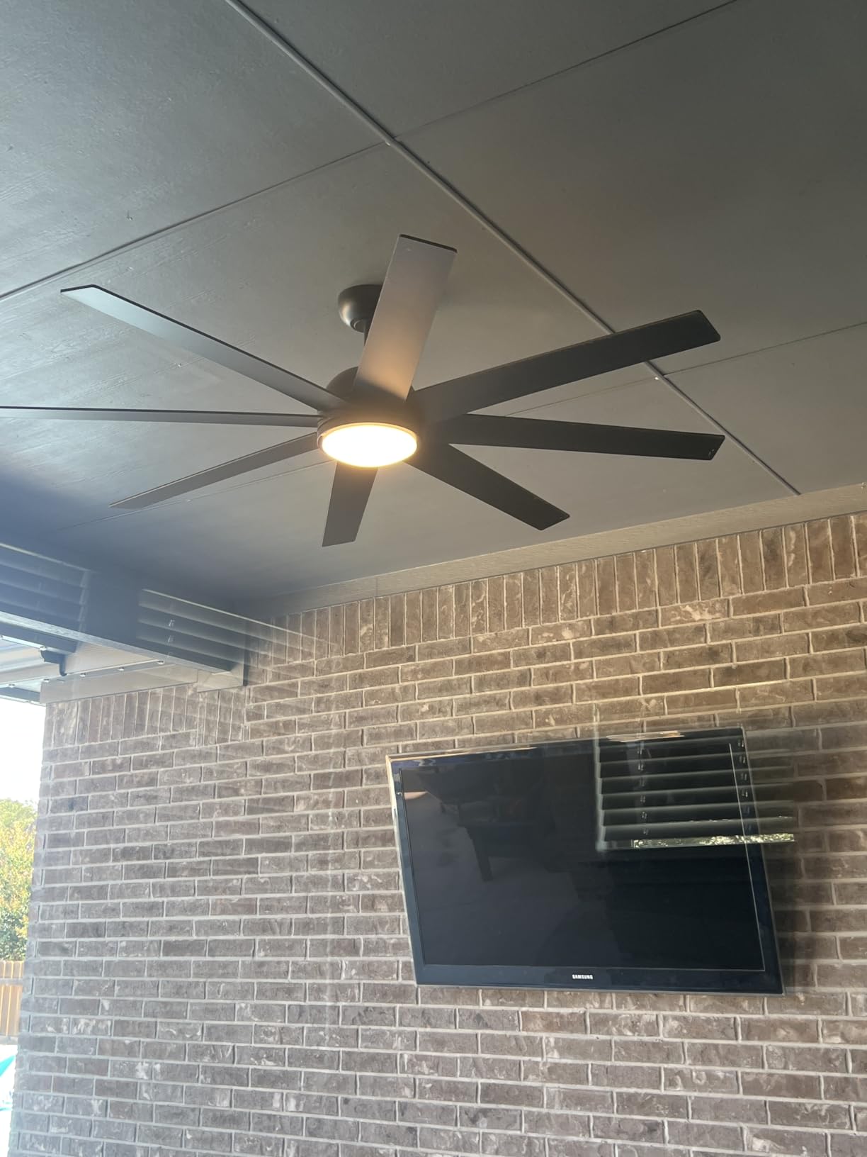 Fanbulous 60 Inch RGB Ceiling Fans with Lights and Remote&APP Control, Black Smart Ceiling Fan with Quiet Reversible DC Motor, 6 Speeds, 3CCT, Dimmable, Large Ceiling Fan for Living Room Bedroom - Customer Photo 1