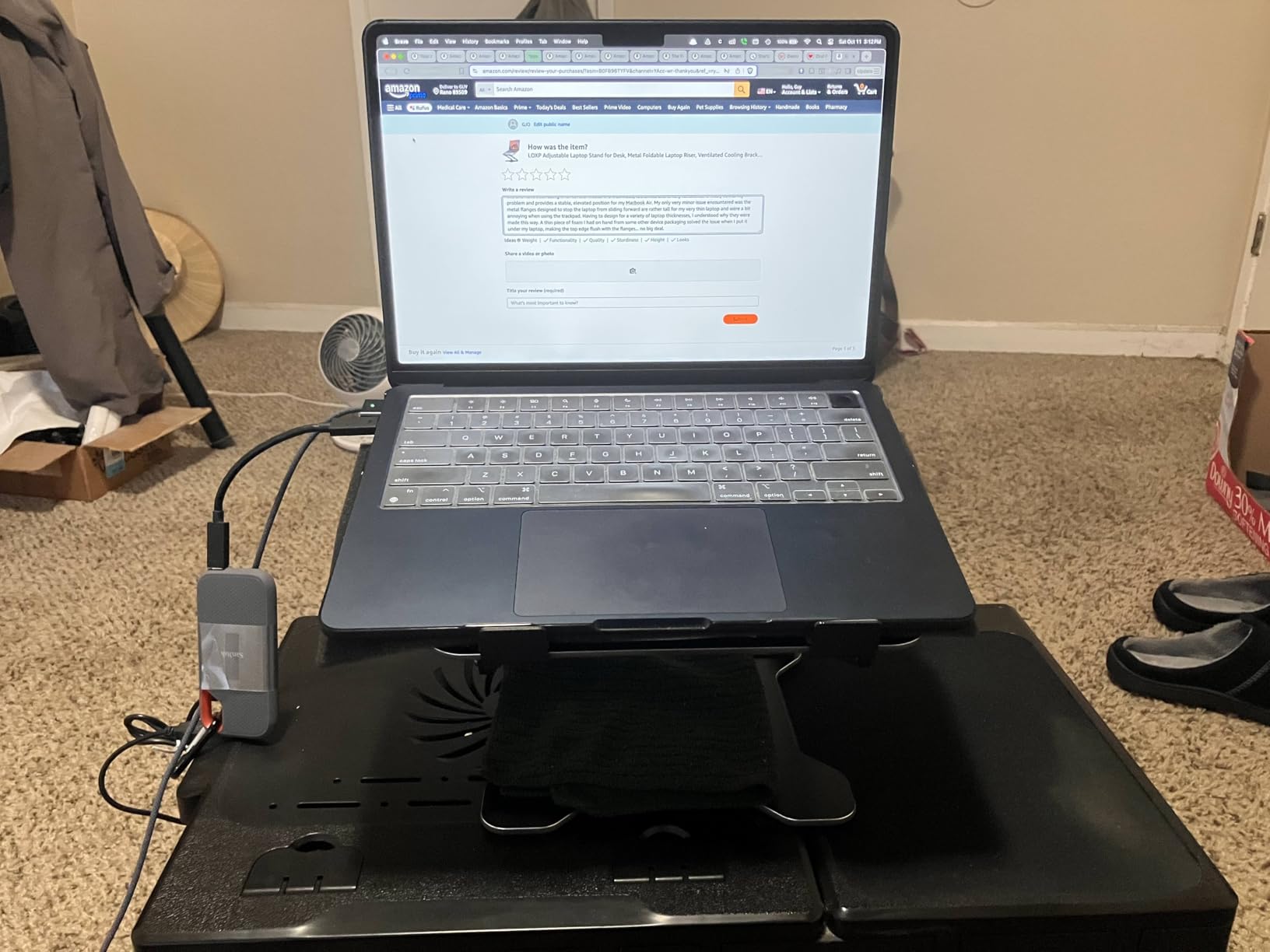 Adjustable Laptop Stand for Desk, Metal Foldable Laptop Riser, Ventilated Cooling Bracket, Ergonominc Computer Notebook Stand for Desk Compatible with 10-15.6