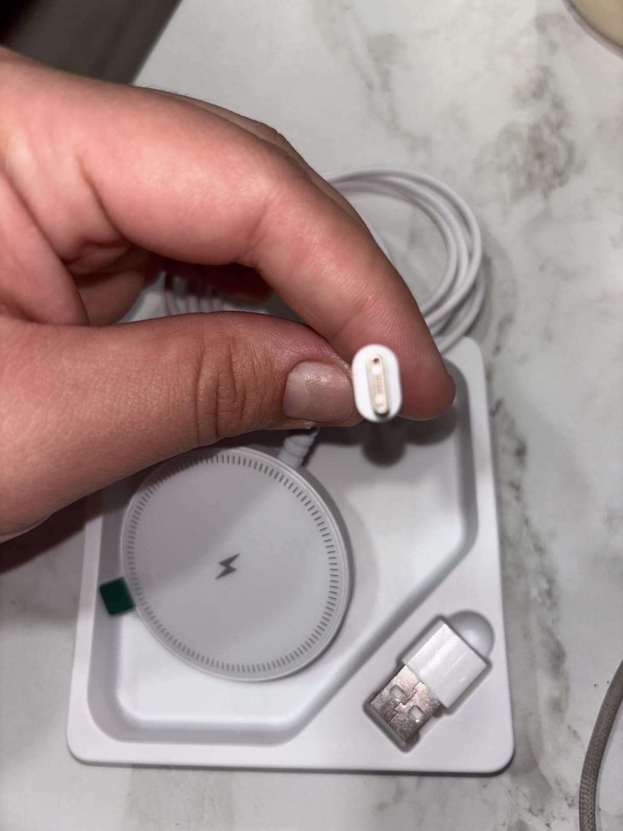 Magnetic Wireless Magsafe Charger iPhone: Fast Charging Pad for iPhone 17/16/15/14/13/12 Series & AirPods Pro 4-2, Strong Magnet, Dual Ports, Case-Friendly, Lightweight for Travel Home Office Desk - Customer Photo 5